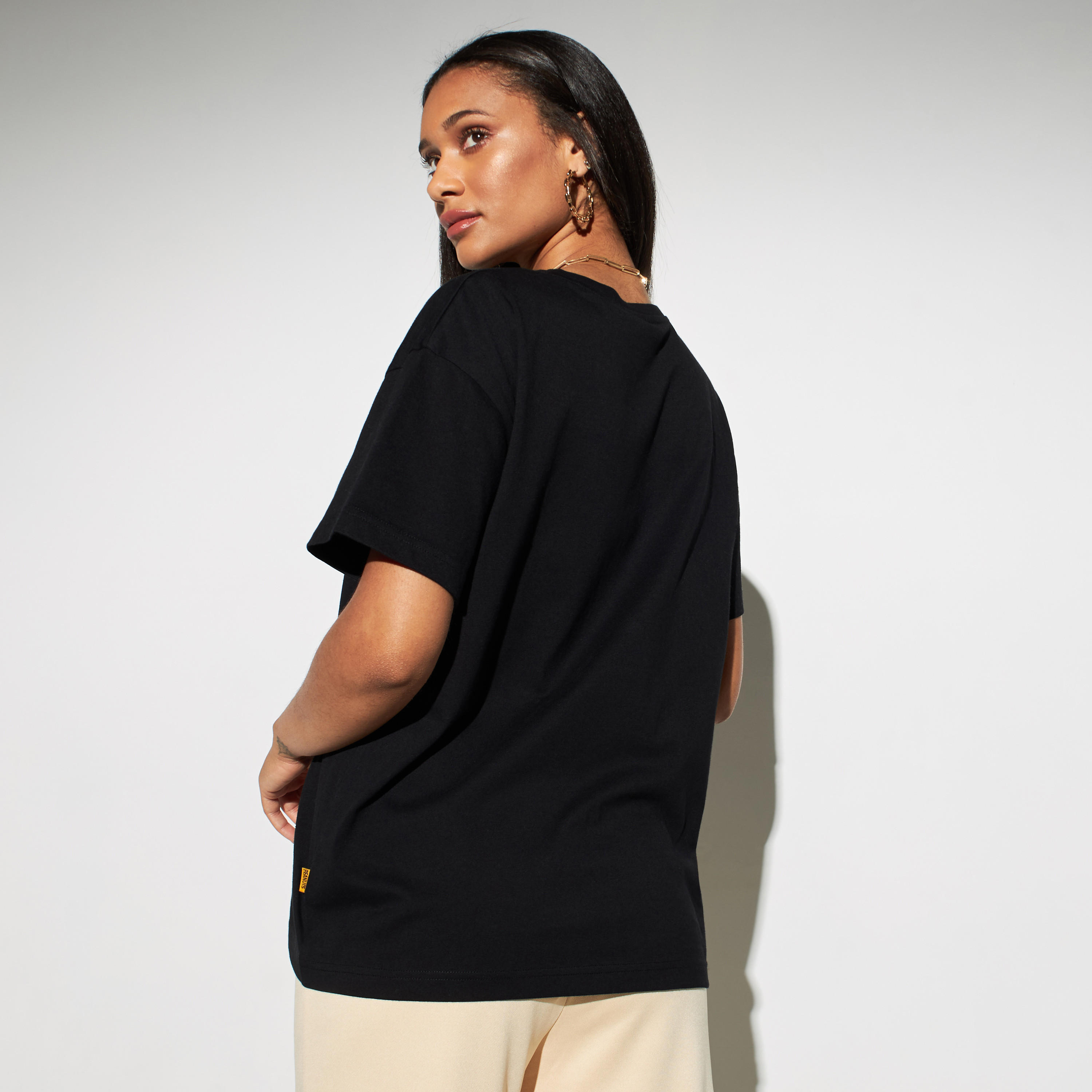 Snoopy Dog Embossed Round Neck T-shirt-women-clothing-tshirts-image-4