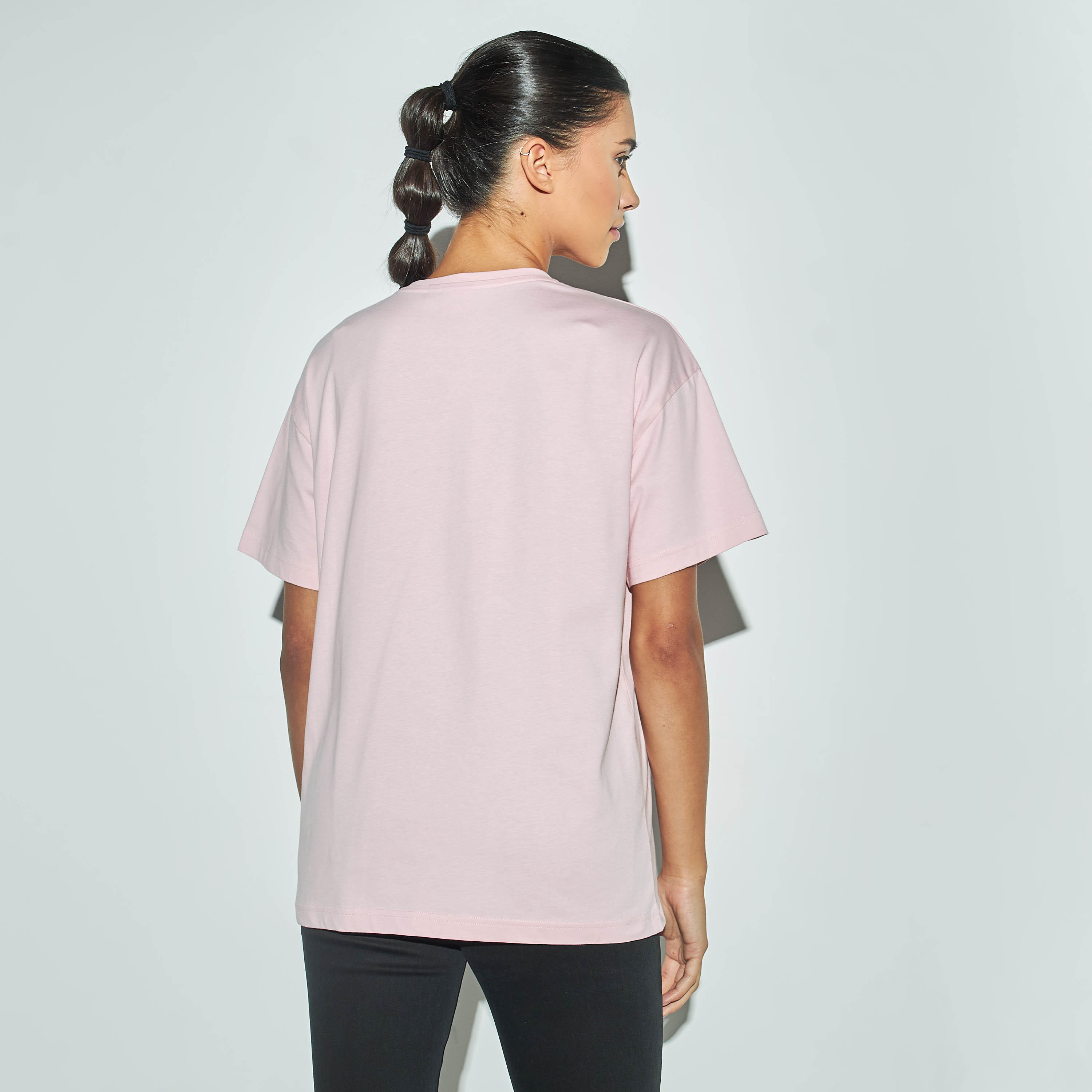 Hello Kitty Embossed T-shirt with Crew Neck and Drop Shoulder Sleeves-women-clothing-tshirts-image-4