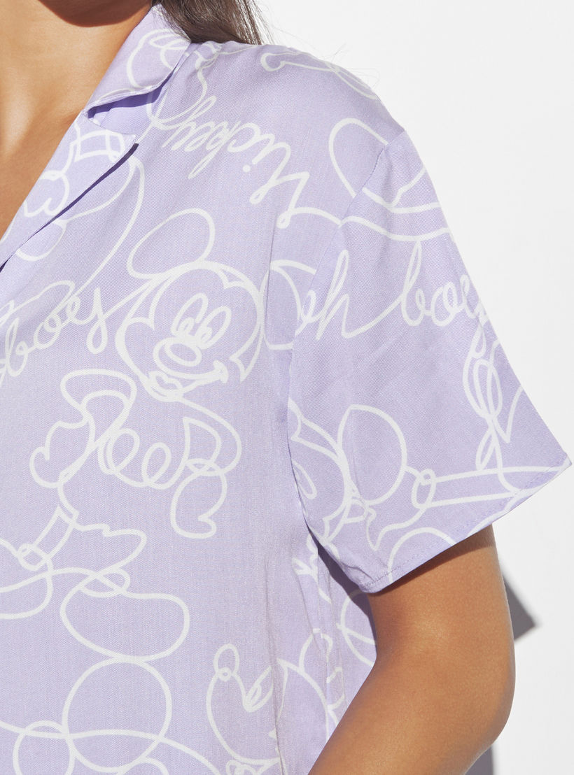 قميص بأكمام قصيرة وياقة كامب وطبعات-women-clothing-shirtsandblouses-shirts-image-3