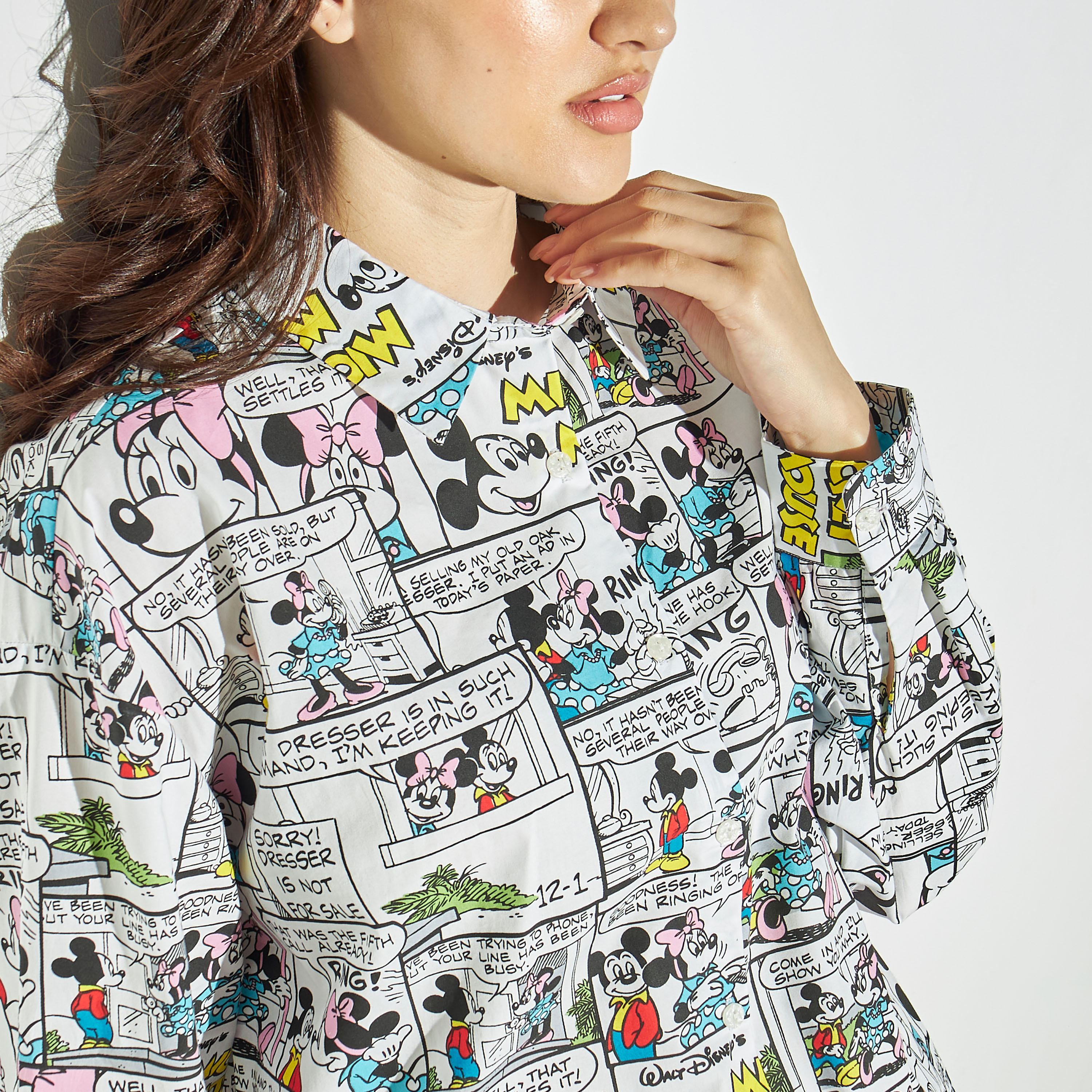 All-Over Mickey and Minnie Mouse Print Oversized Shirt-women-clothing-shirtsandblouses-shirts-image-3