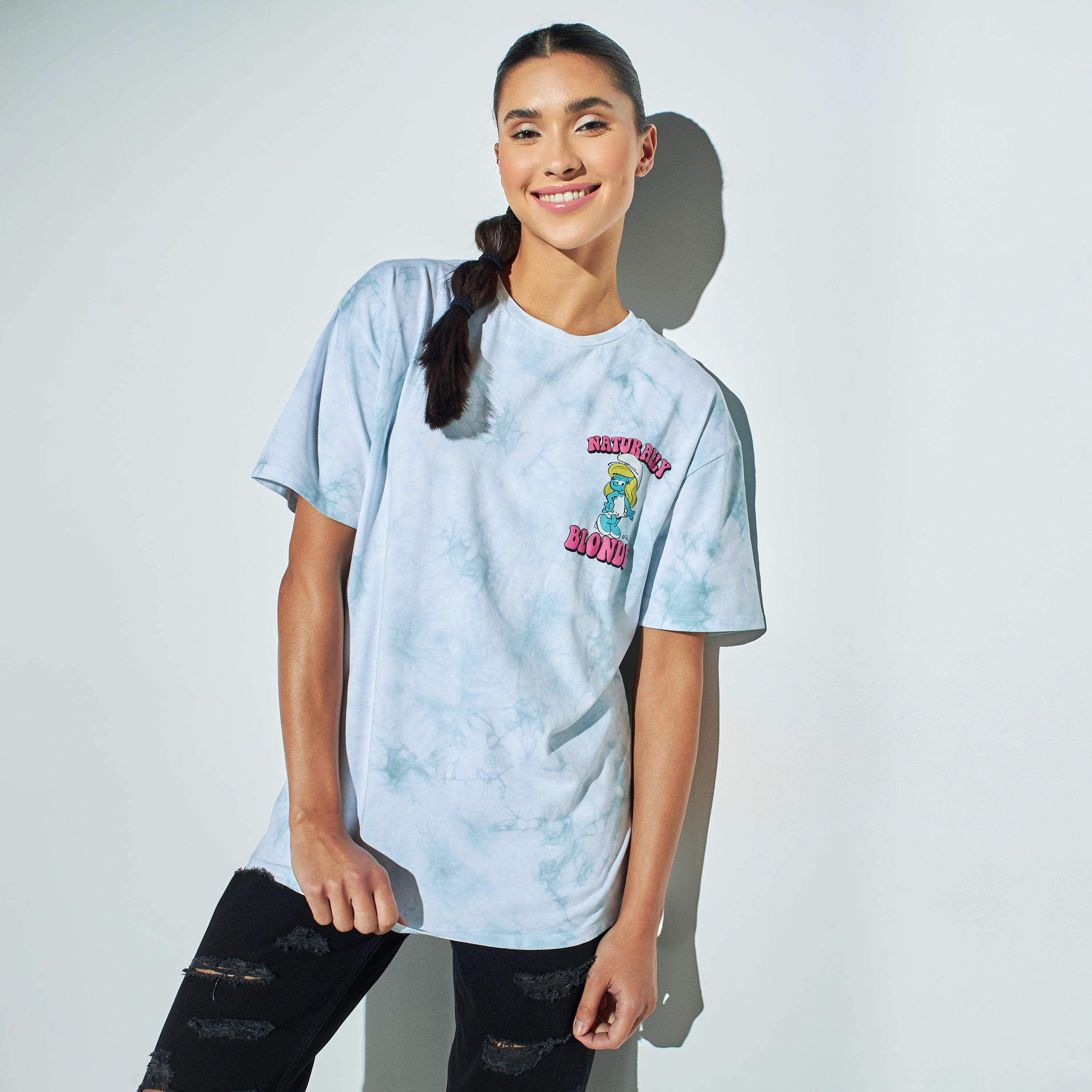 تيشيرت بياقة مستديرة وأكمام قصيرة وطبعات-women-clothing-tshirts-image-3