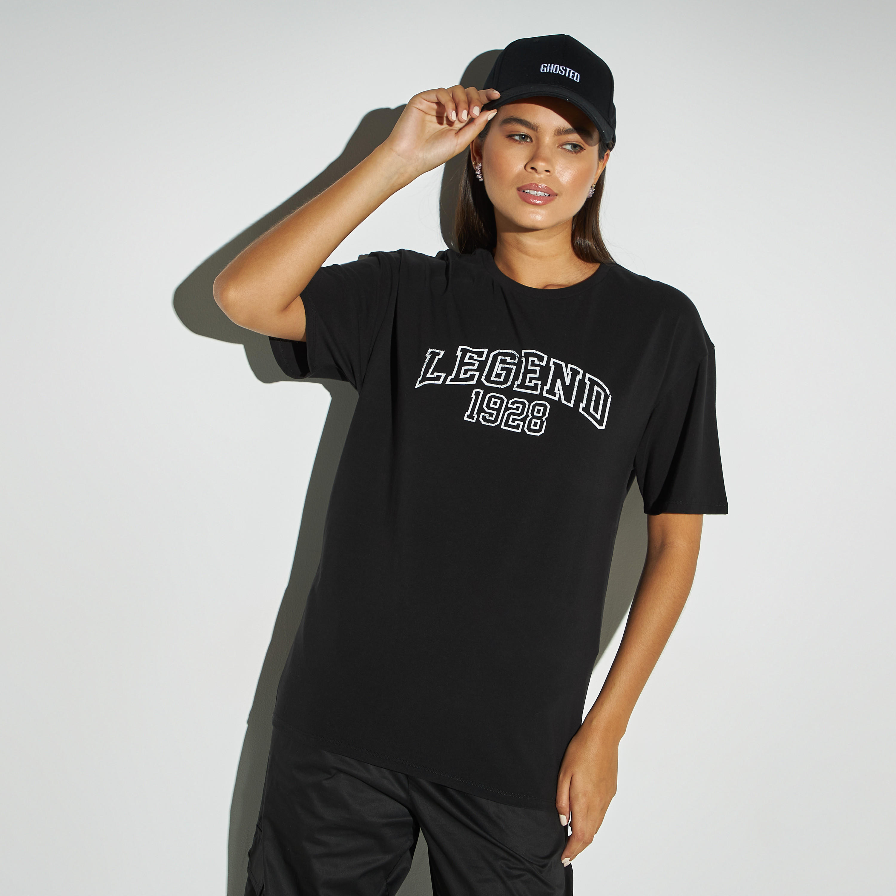 تيشيرت طويل بأكمام منسدلة وطبعات ميكي ماوس-women-clothing-tshirts-image-5