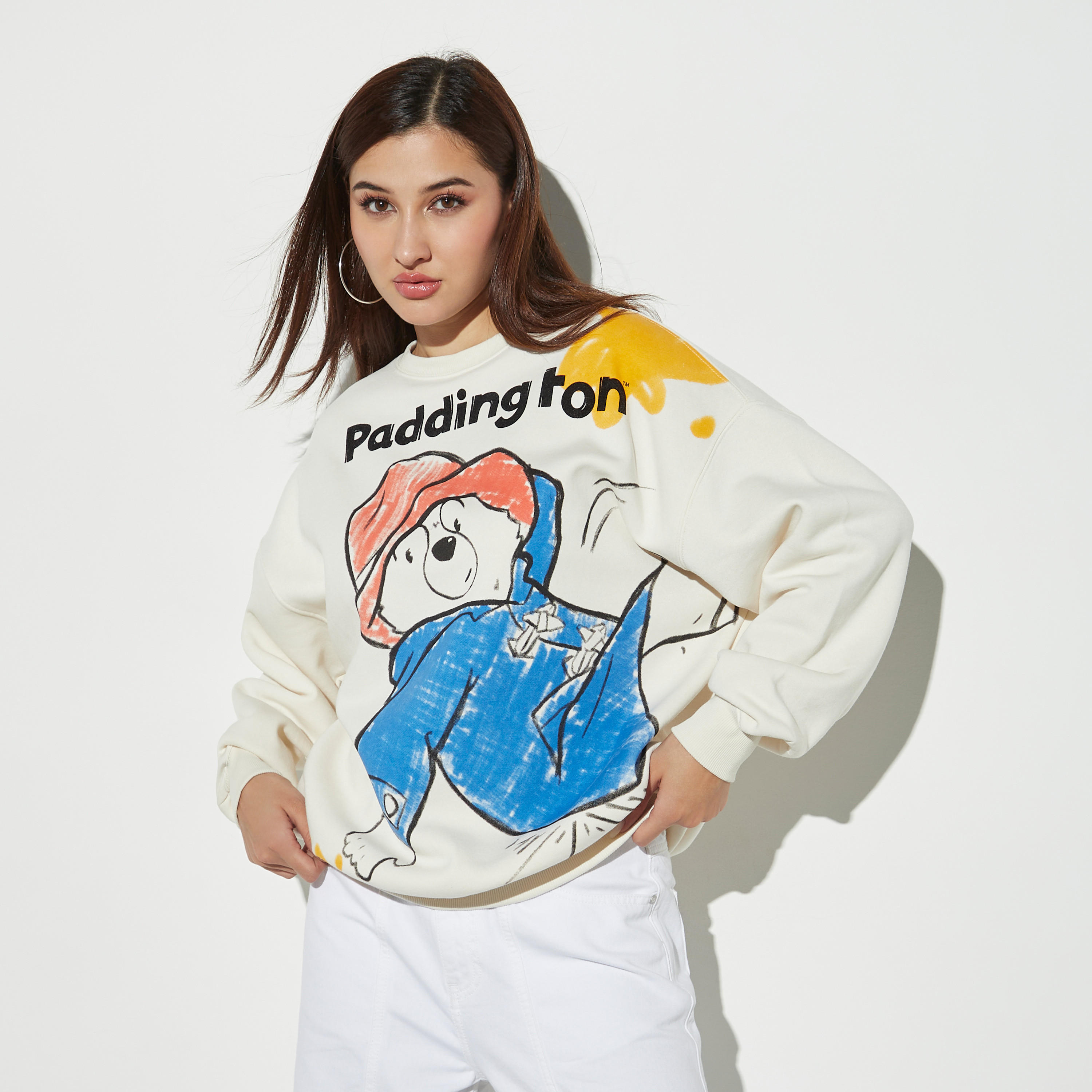 سويت شيرت بأكمام طويلة وياقة ضيقة وطبعات-women-winterwear-hoodiesandsweatshirts-sweatshirts-image-1