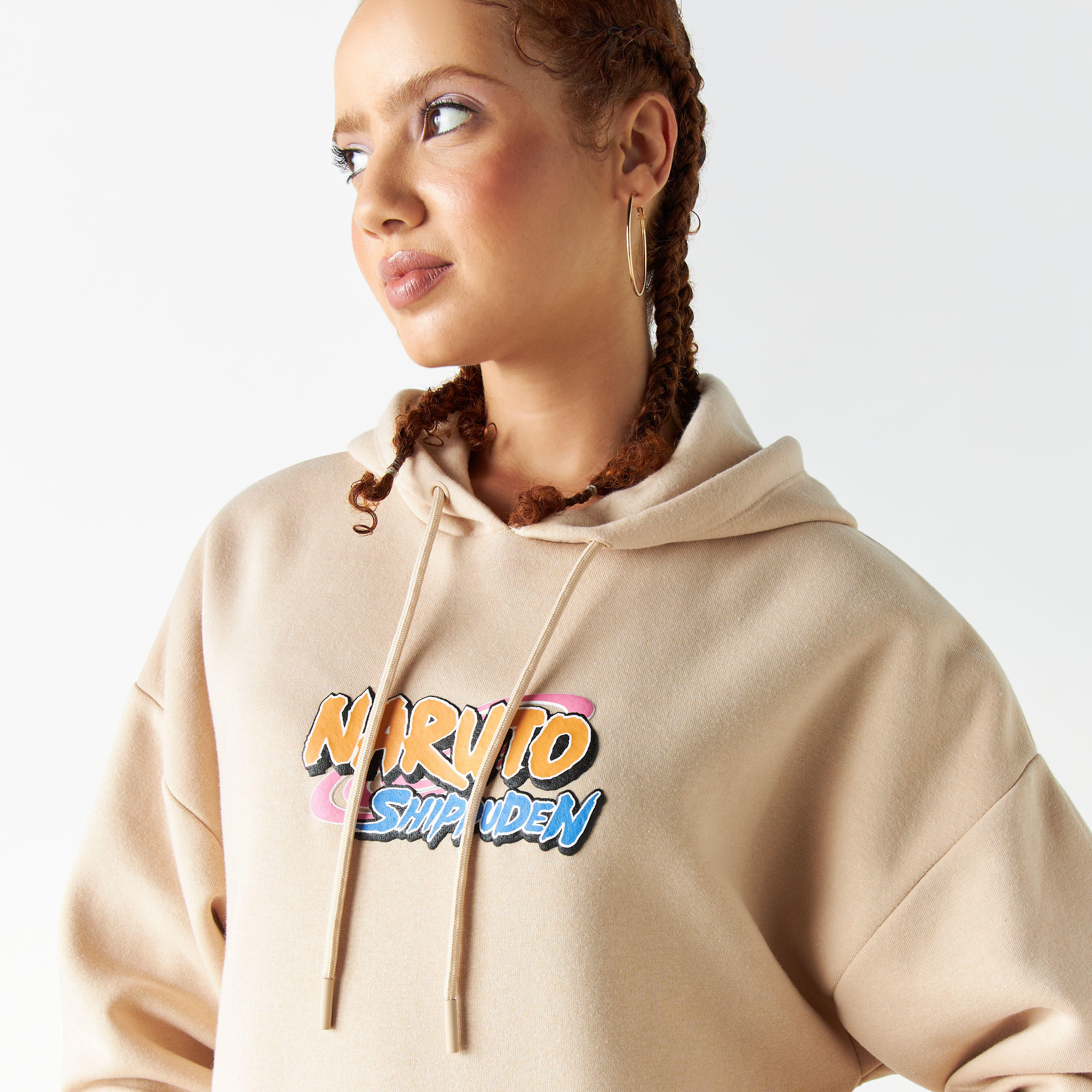 Naruto Graphic Print Sweat Dress with Hood and Drop Shoulder Sleeves-women-clothing-dresses-image-4