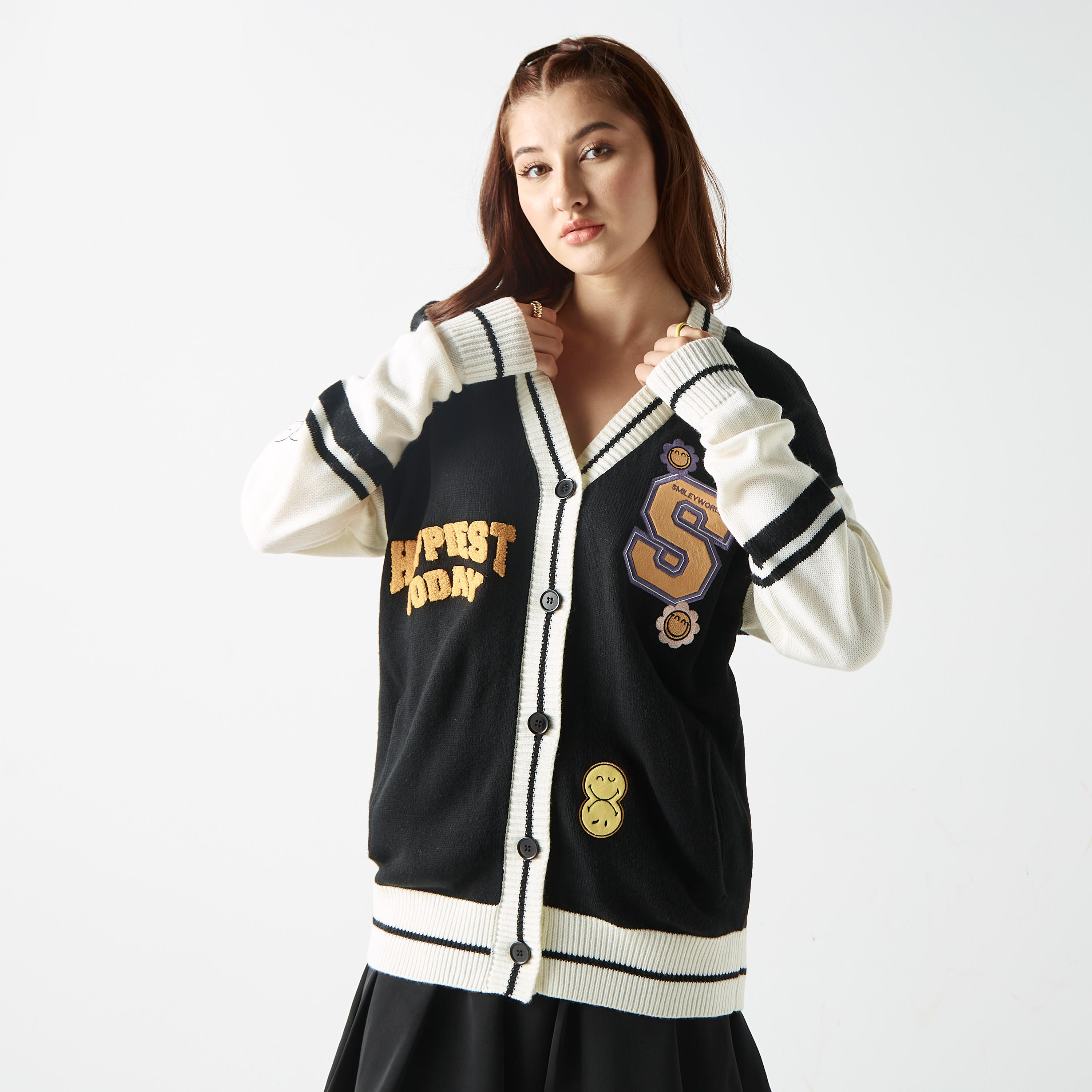 كارديجان مقاس واسع مزيّن-women-winterwear-cardigansandjumpers-cardigans-image-1