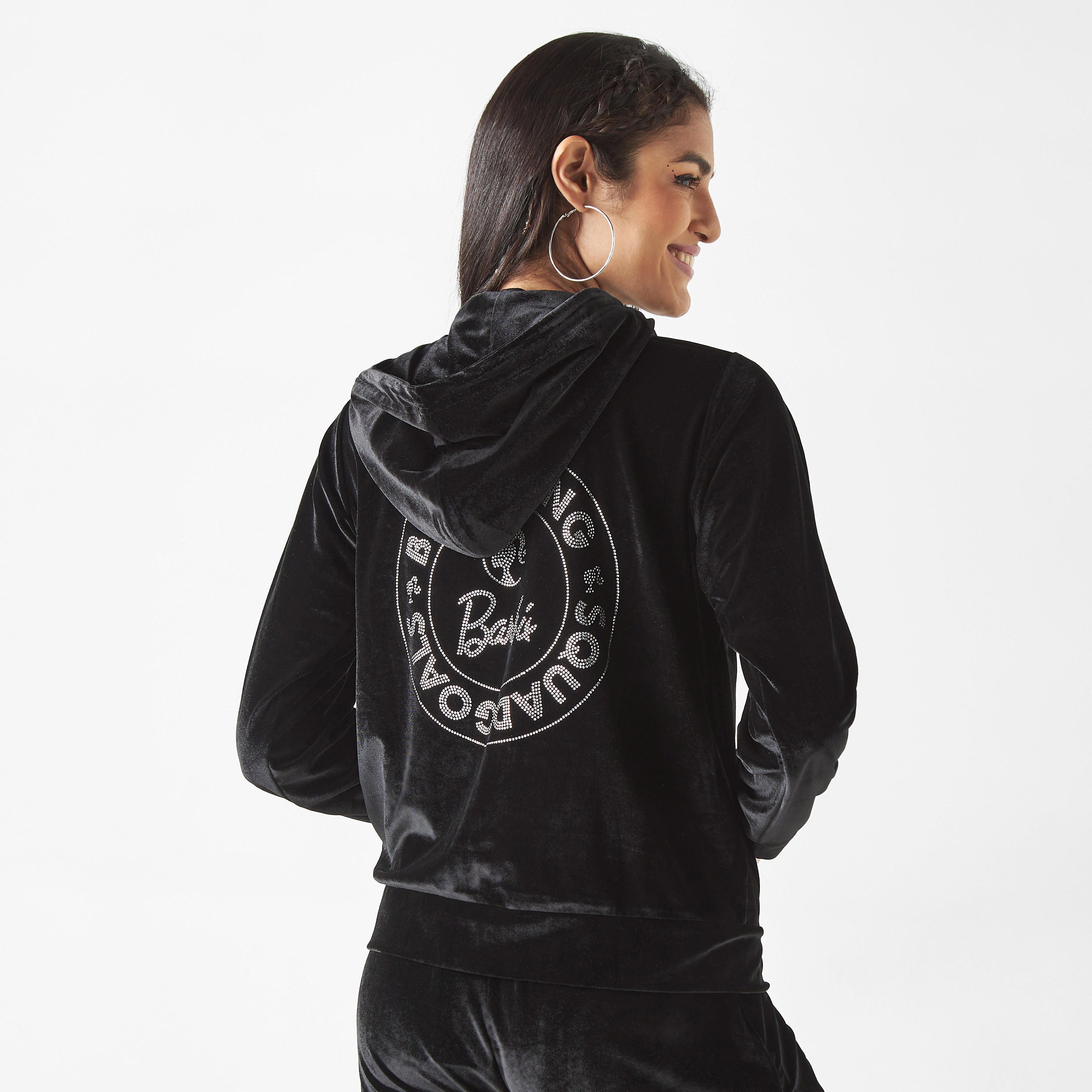 هودي بسحاب وجيب كنغر وتزيينات باربي-women-winterwear-hoodiesandsweatshirts-hoodies-image-3