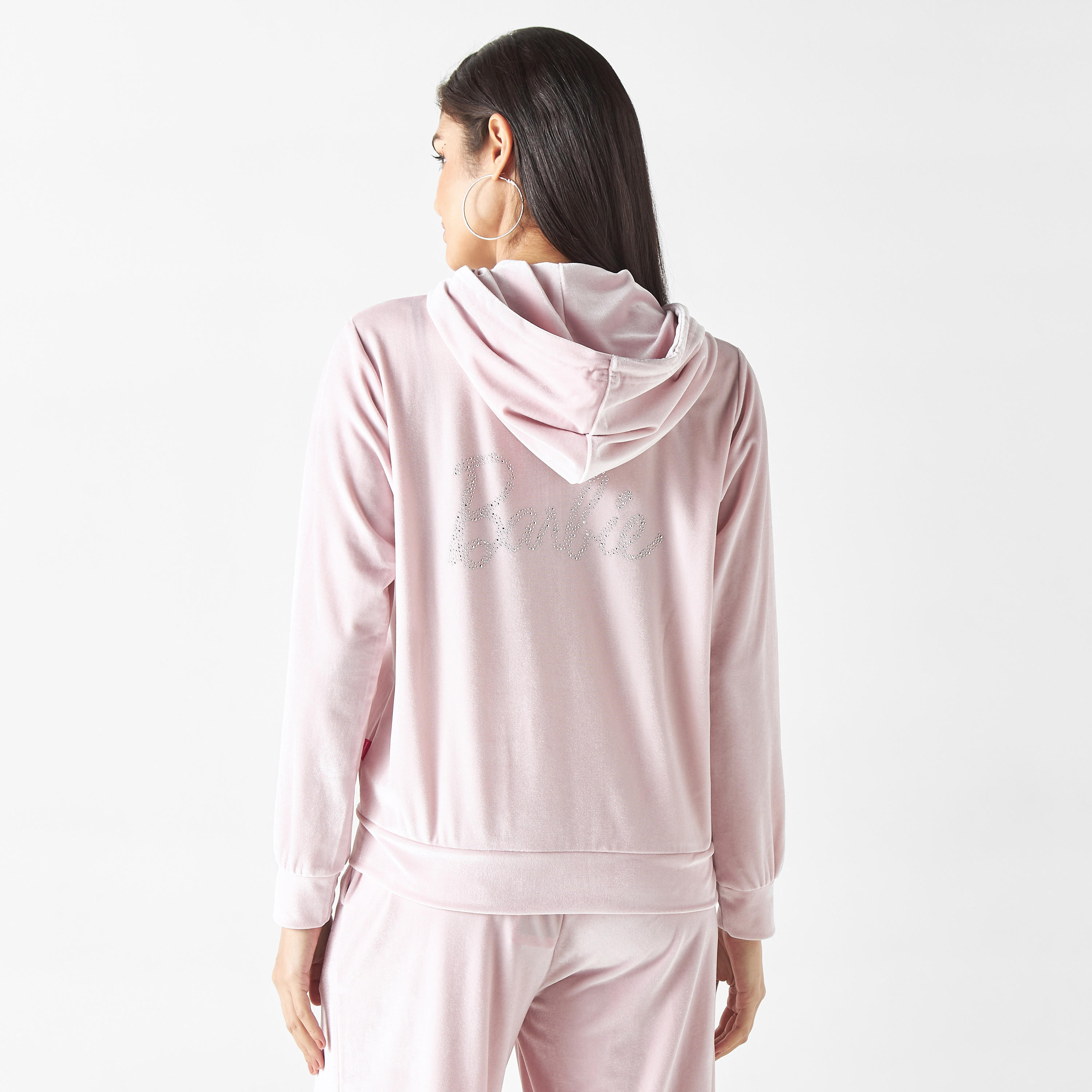 هودي بسحاب وجيب كنغر وتزيينات باربي-women-winterwear-hoodiesandsweatshirts-hoodies-image-3