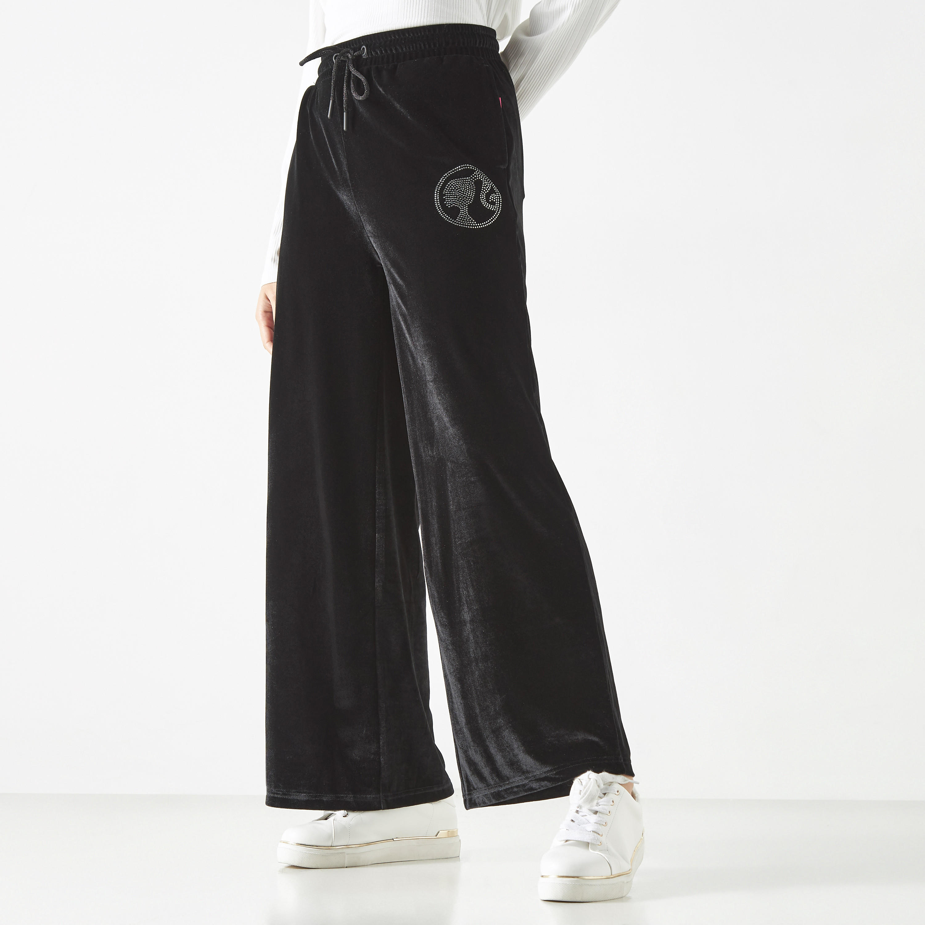 بنطلون مزيّن واسع السّاقين برباط إغلاق-women-clothing-bottoms-trousers-image-1