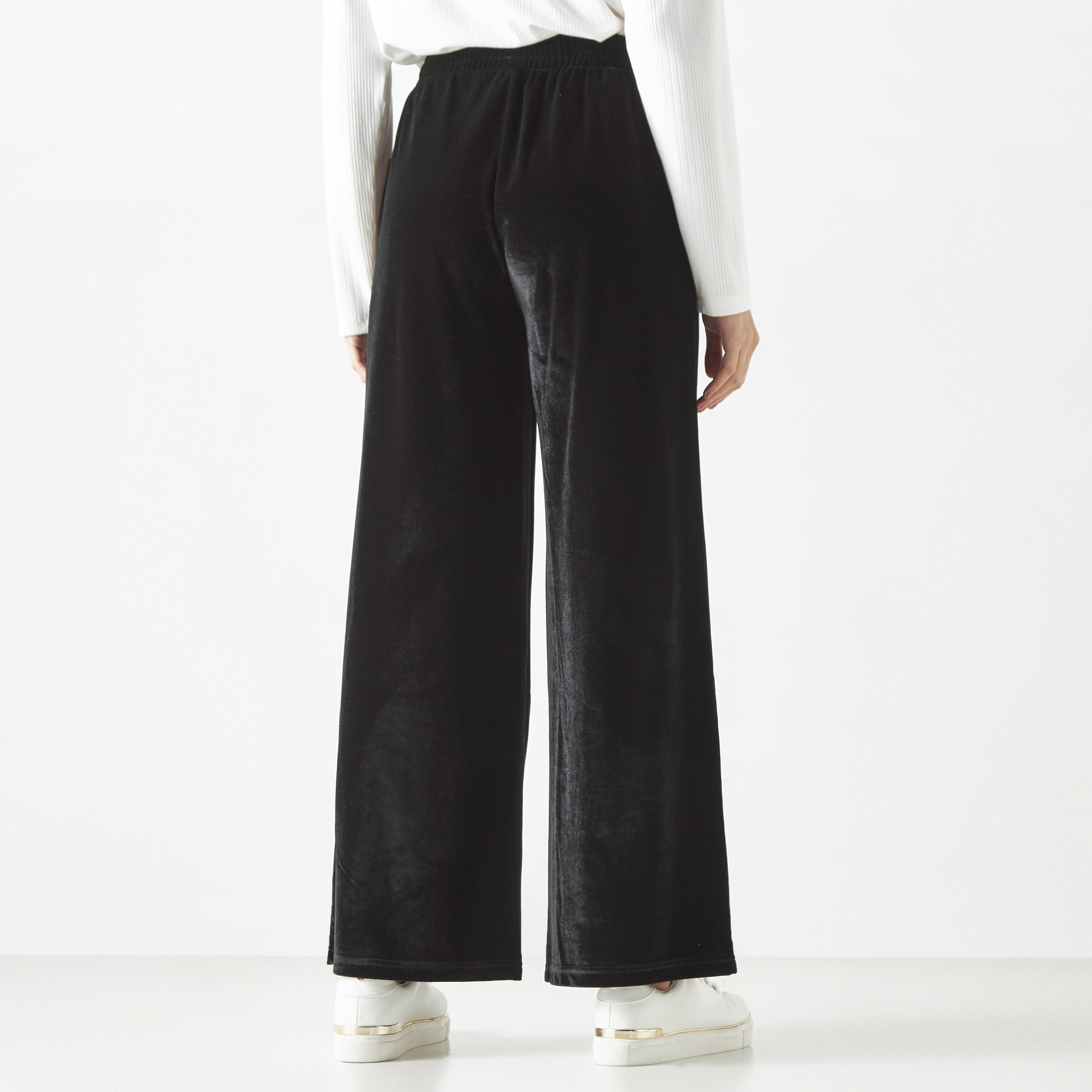 بنطلون مزيّن واسع السّاقين برباط إغلاق-women-clothing-bottoms-trousers-image-3