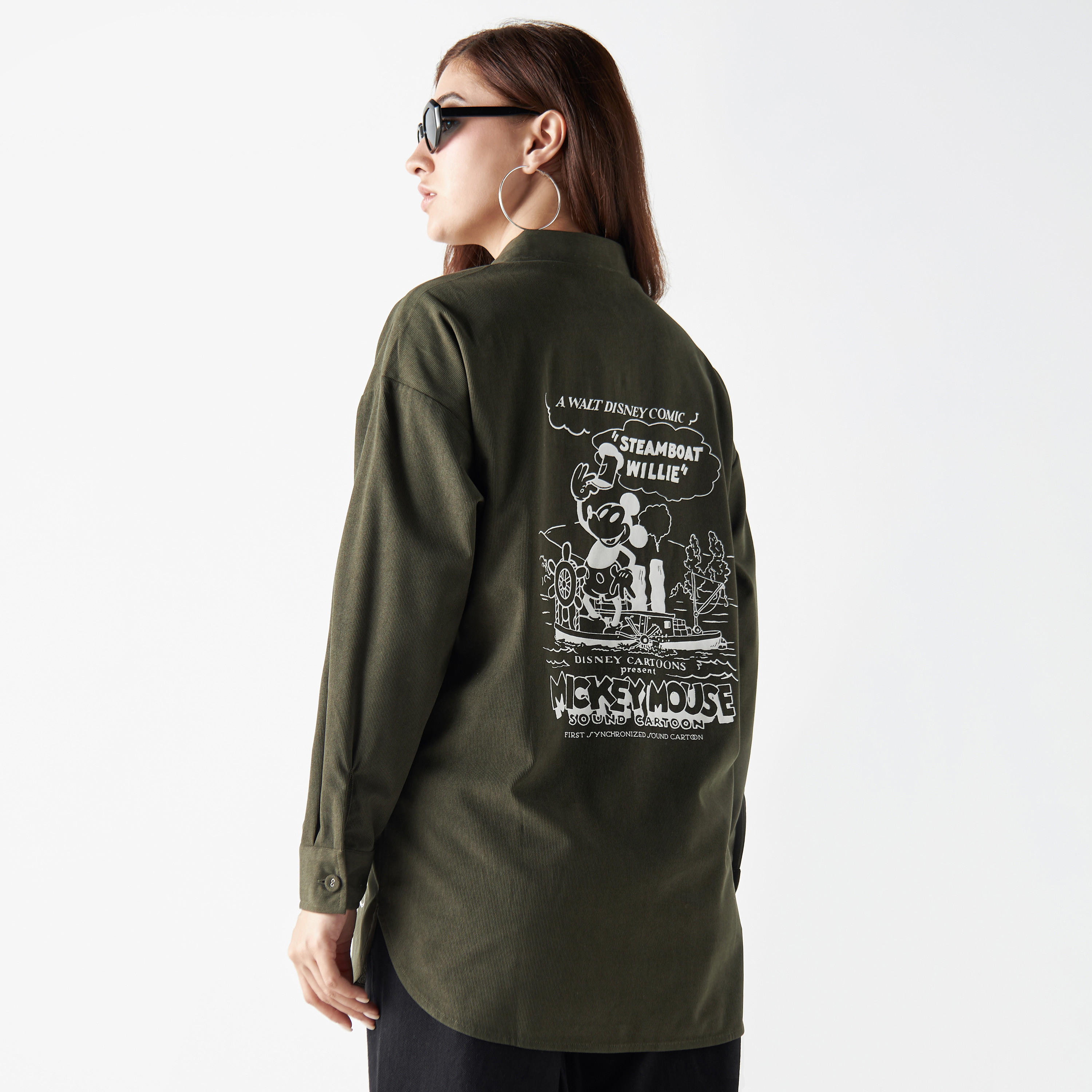 قميص بأكمام قصيرة وجيب وطبعات ميكي ماوس-women-clothing-shirtsandblouses-shirts-image-3
