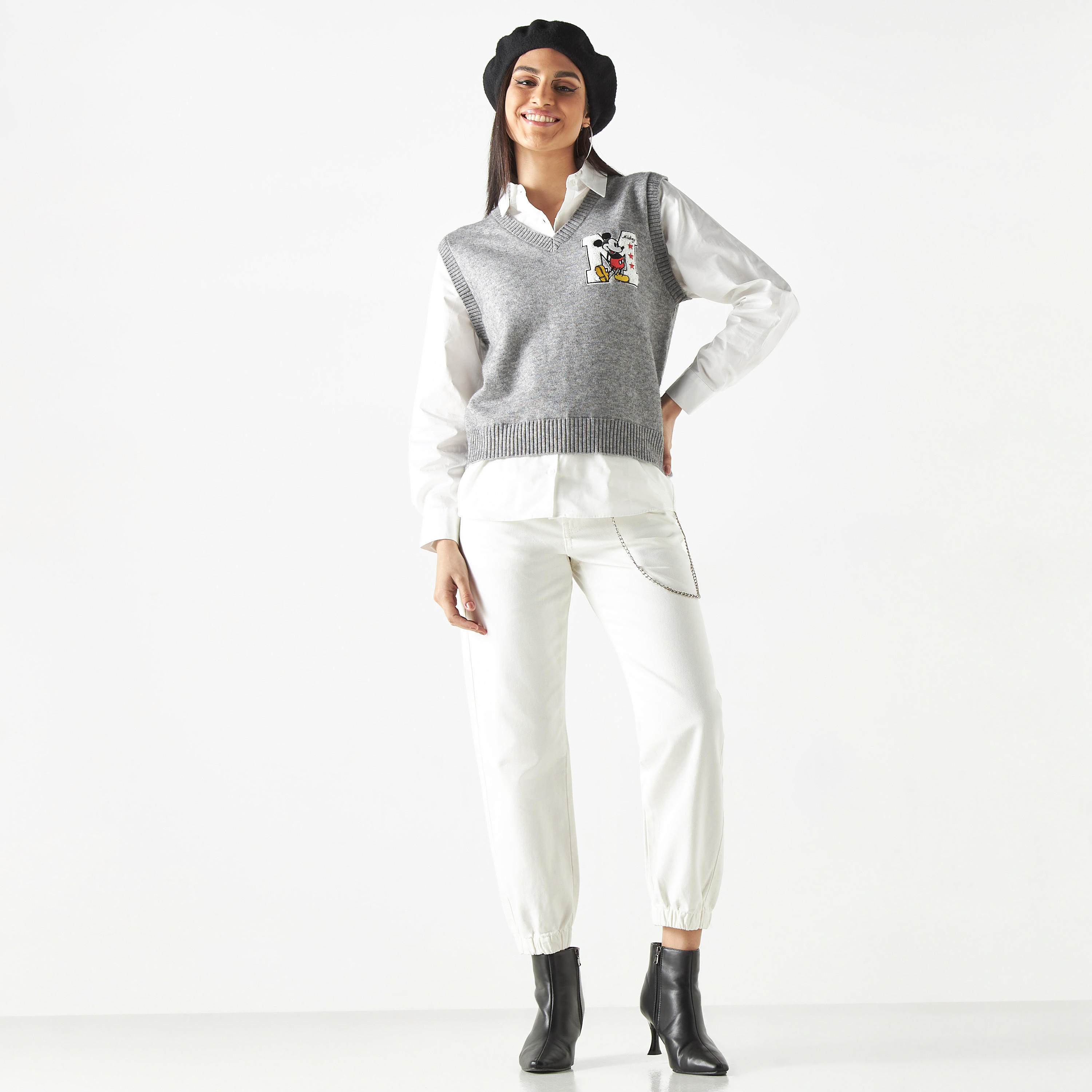 كنزة قميص 2 في 1 بتطريز ميكي ماوس-women-clothing-cardigansandjumpers-jumpers-image-3