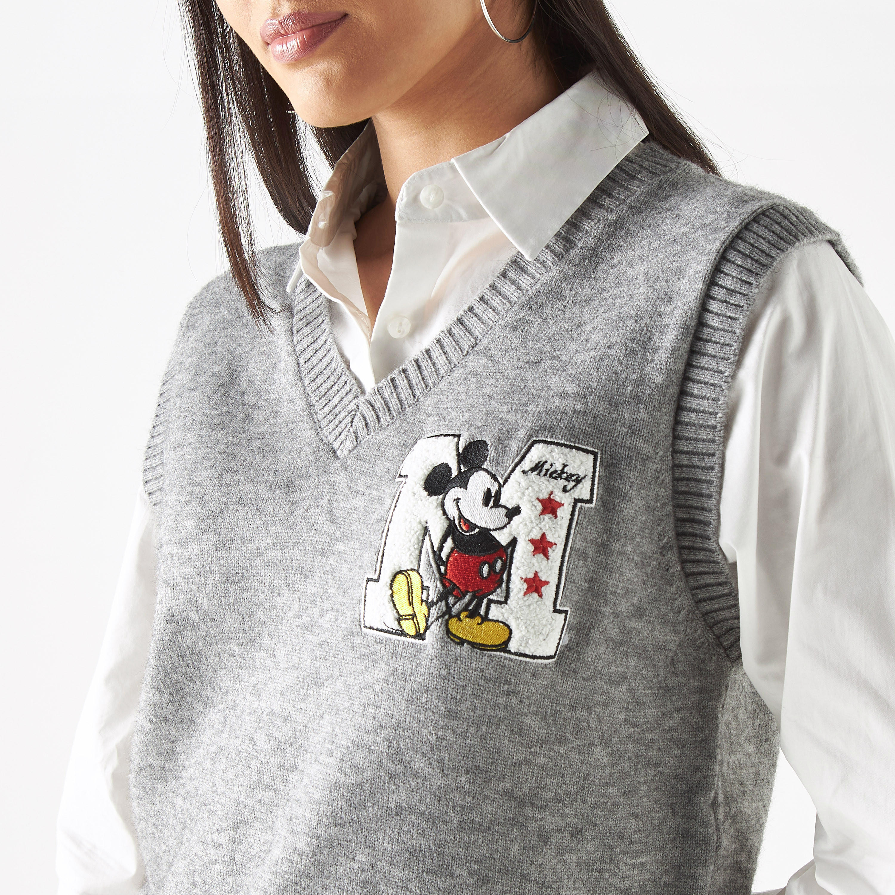 كنزة قميص 2 في 1 بتطريز ميكي ماوس-women-clothing-cardigansandjumpers-jumpers-image-1