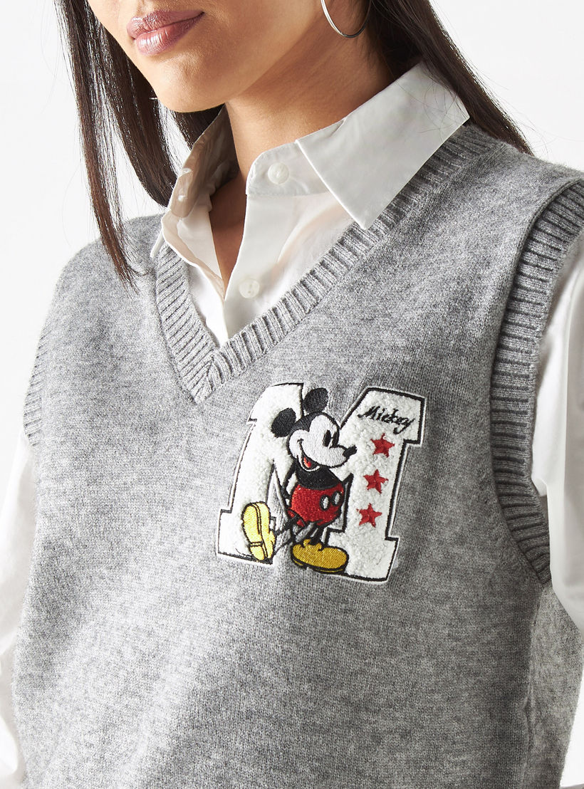 كنزة قميص 2 في 1 بتطريز ميكي ماوس-women-clothing-cardigansandjumpers-jumpers-image-1