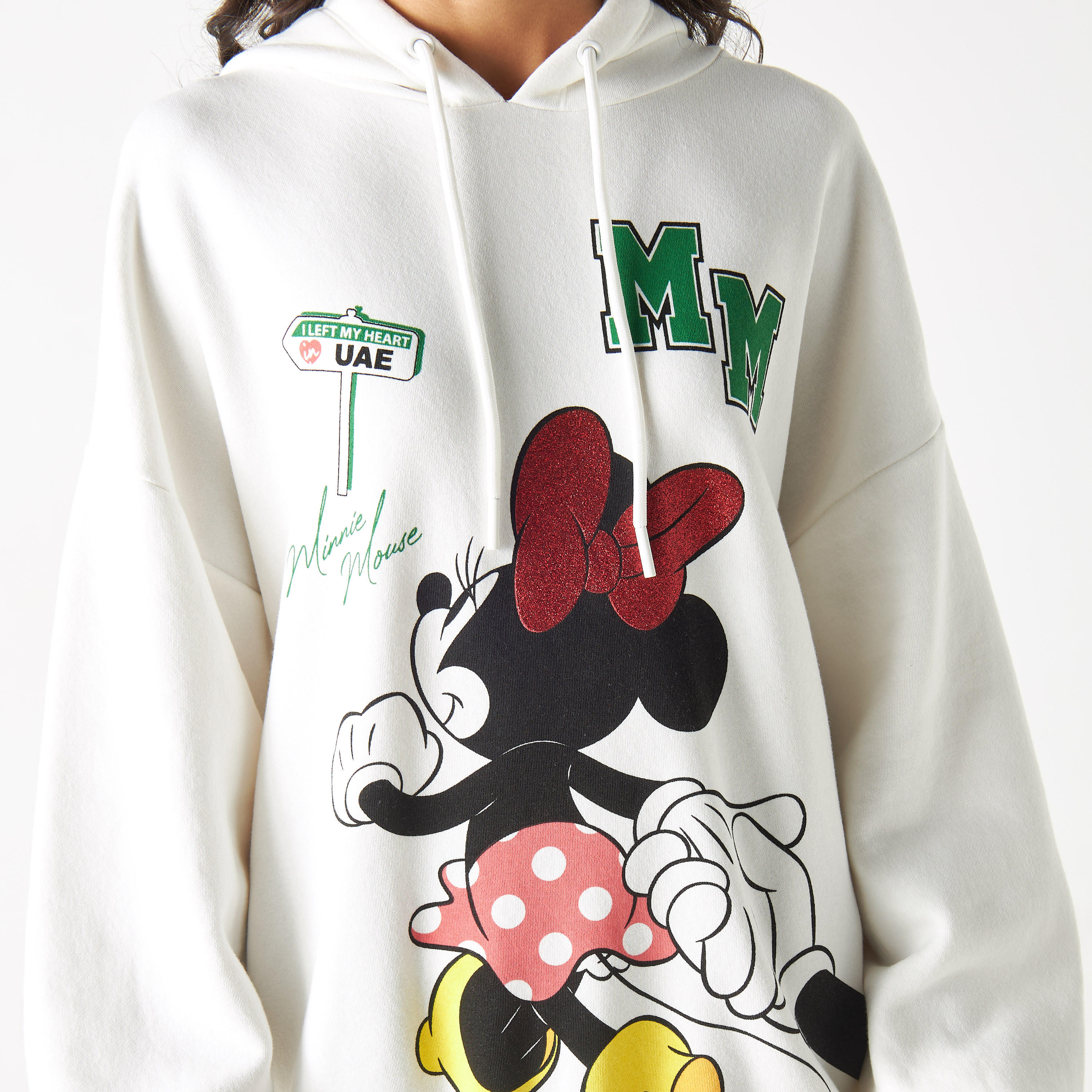 Minnie Mouse UAE National Day Sweatshirt with Hood and Drop Shoulder Sleeves-women-winterwear-hoodiesandsweatshirts-sweatshirts-image-4