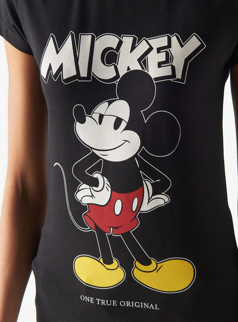 تيشيرت بأكمام قصيرة وطبعات ميكي ماوس-women-clothing-tshirts-image-1