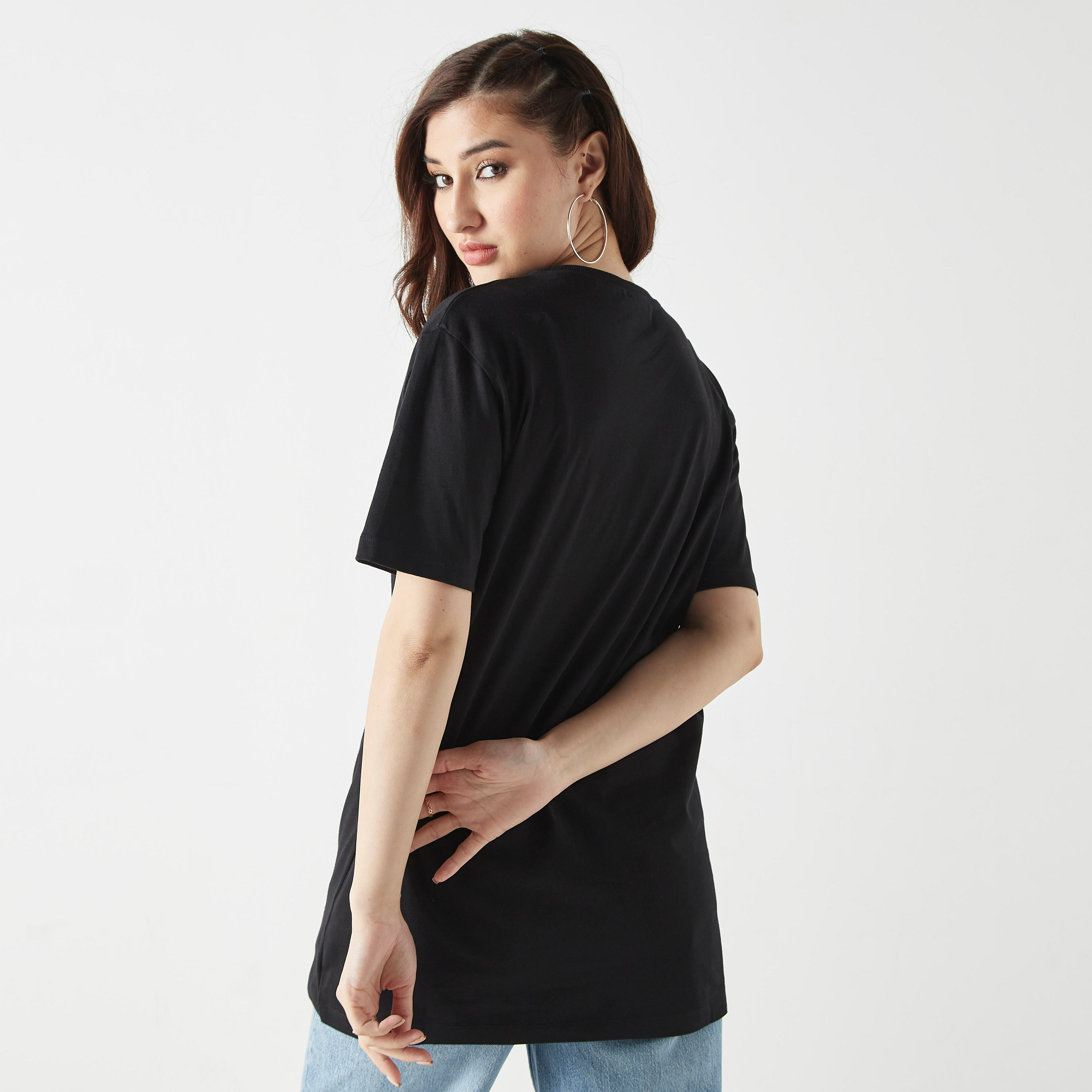 Garfield Embellished T-Shirt with Crew Neck and Short Sleeves-women-clothing-tshirts-image-3