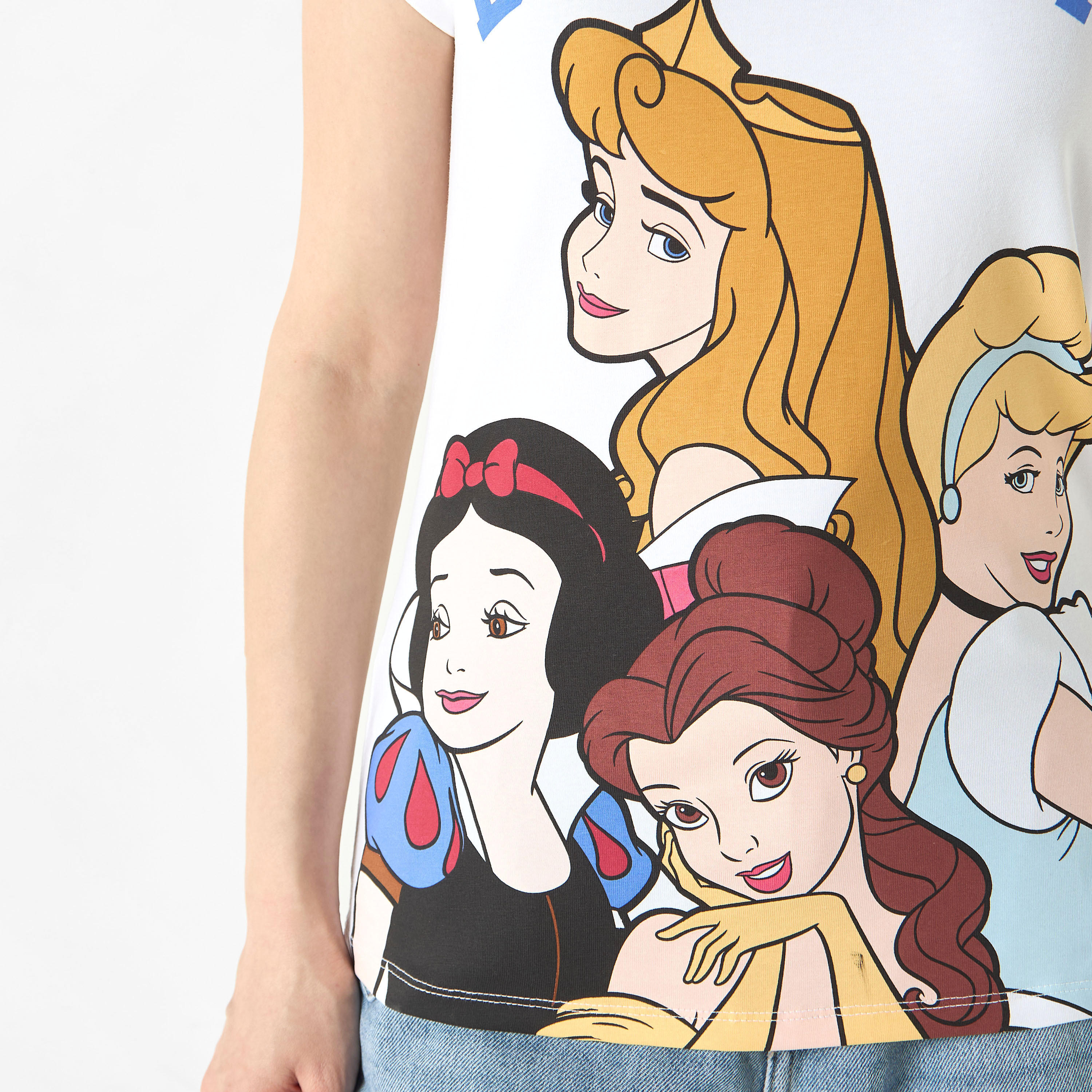 Disney Princess Print T-shirt-women-clothing-tshirts-image-4