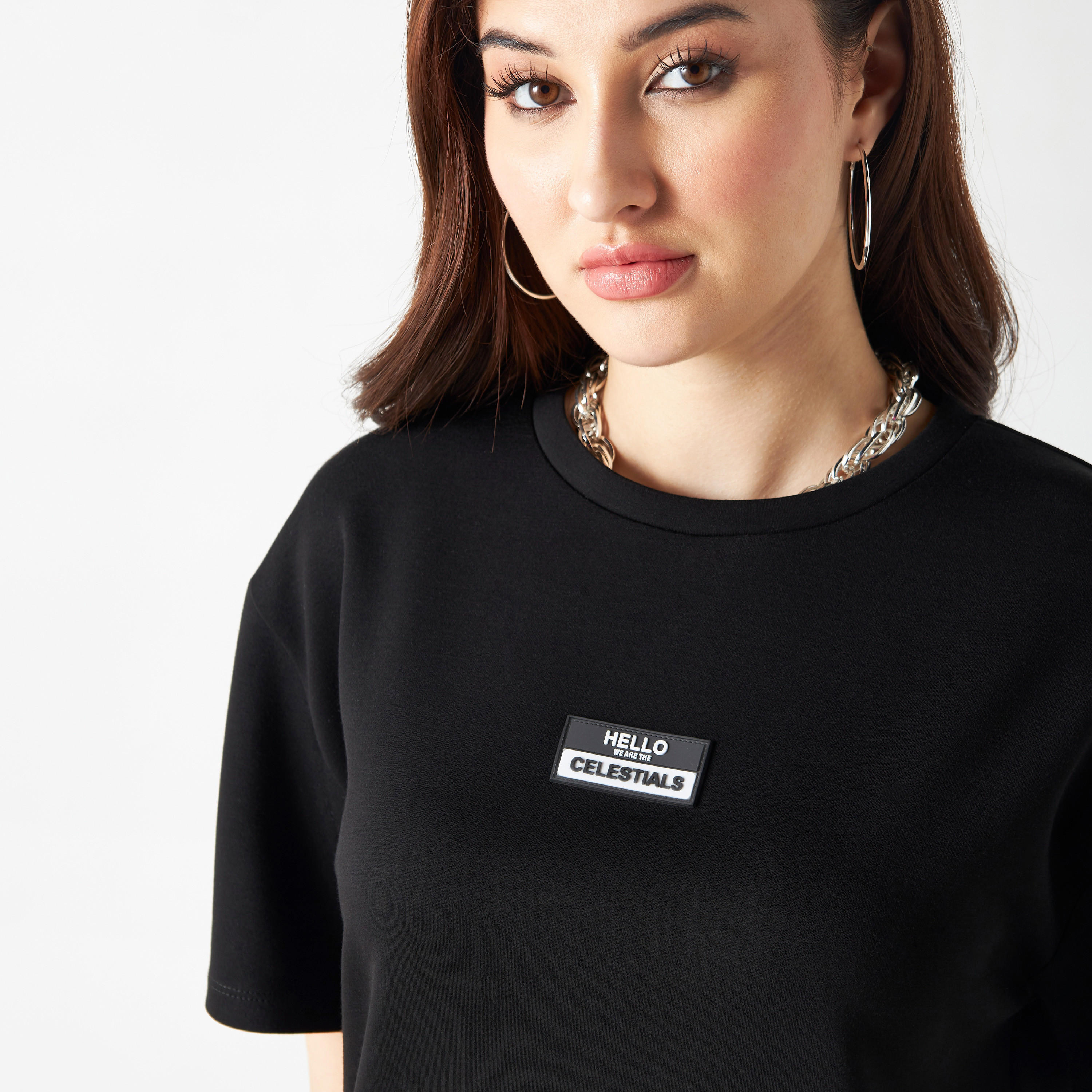 تيشيرت بياقة مستديرة وأكمام قصيرة وطبعات سماوية-women-clothing-tshirts-image-4