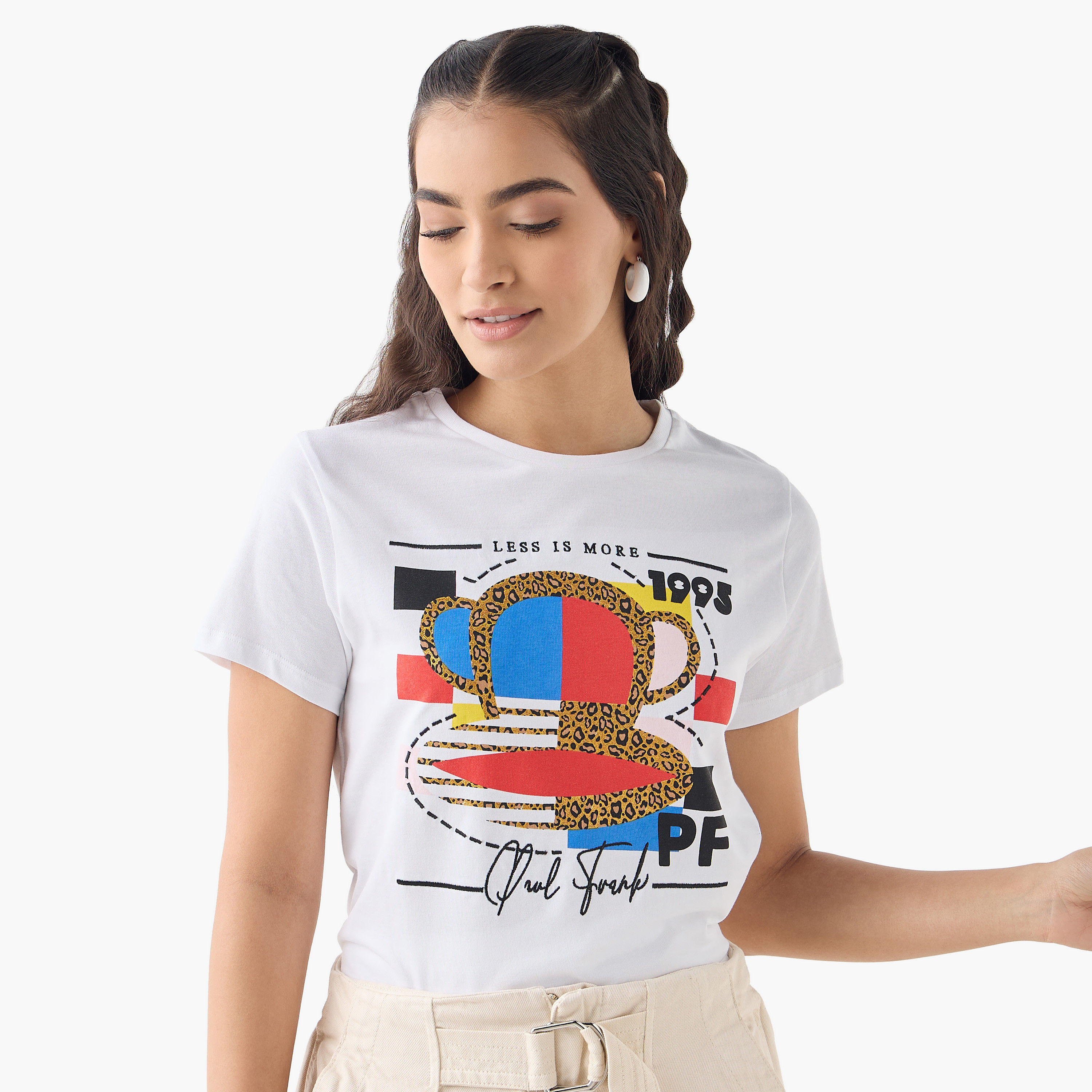 Paul Frank Print T-shirt-women-clothing-tshirts-image-1
