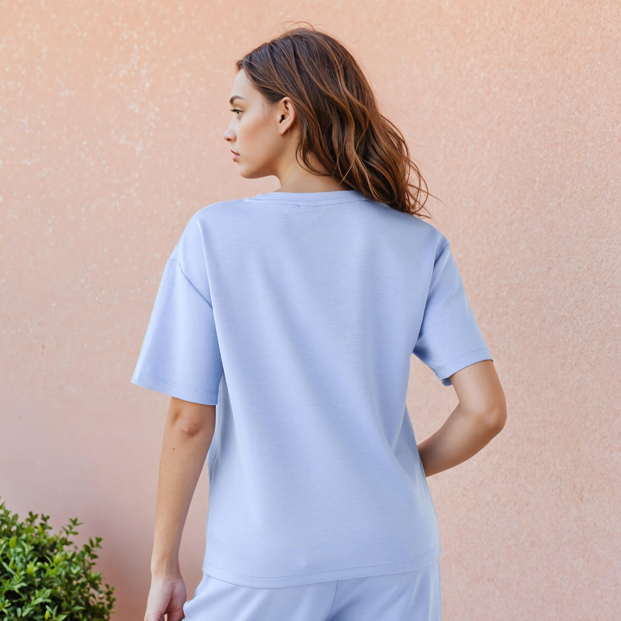 تيشيرت بياقة مستديرة وطبعات ميكي ماوس-women-clothing-coordsets-image-3