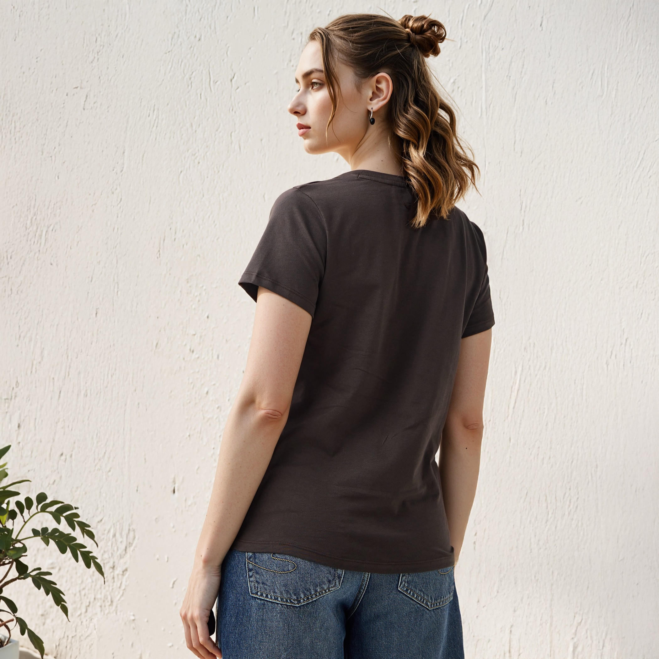 Black Clover Print Crew Neck T-shirt-women-clothing-tshirts-image-3