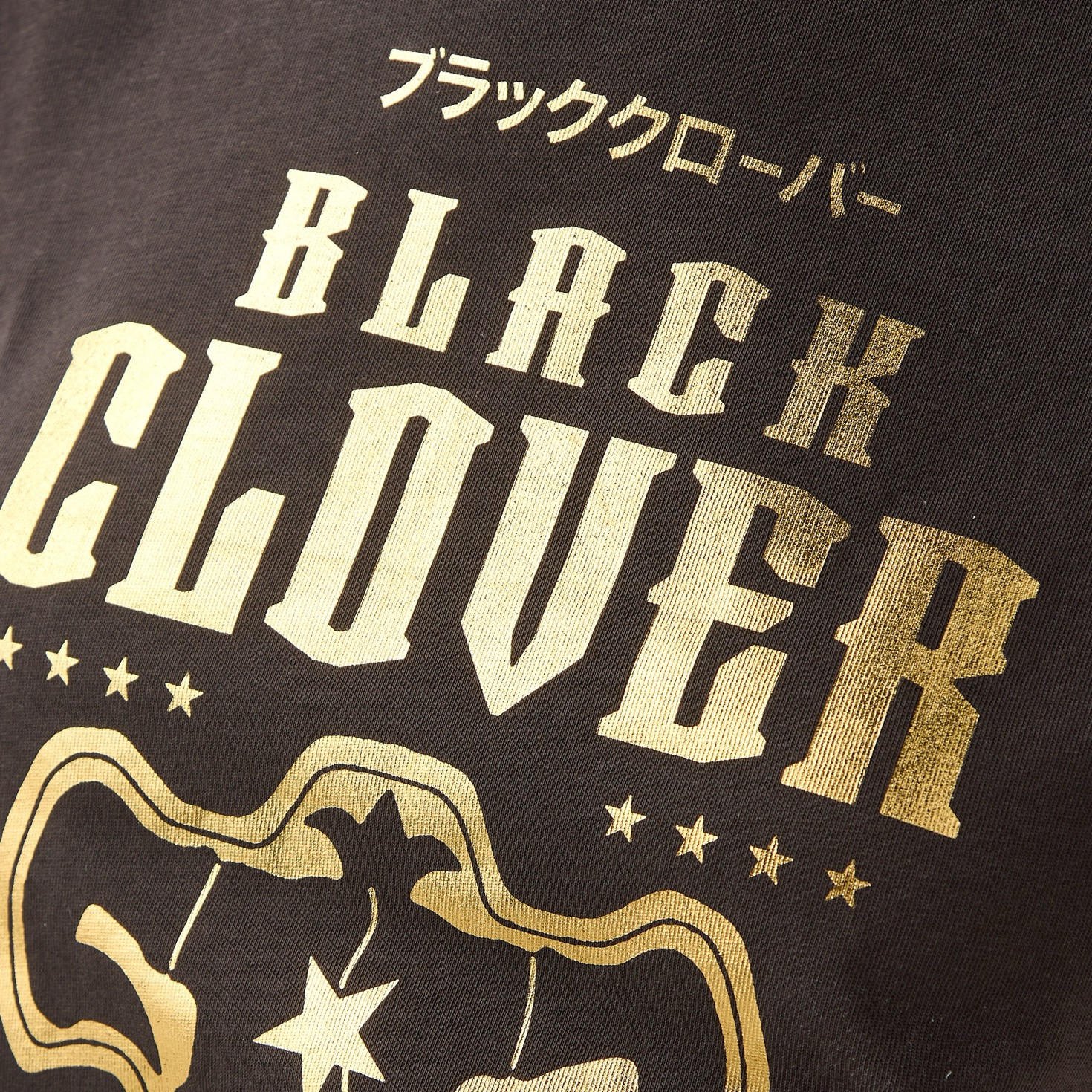 Black Clover Print Crew Neck T-shirt-women-clothing-tshirts-image-5