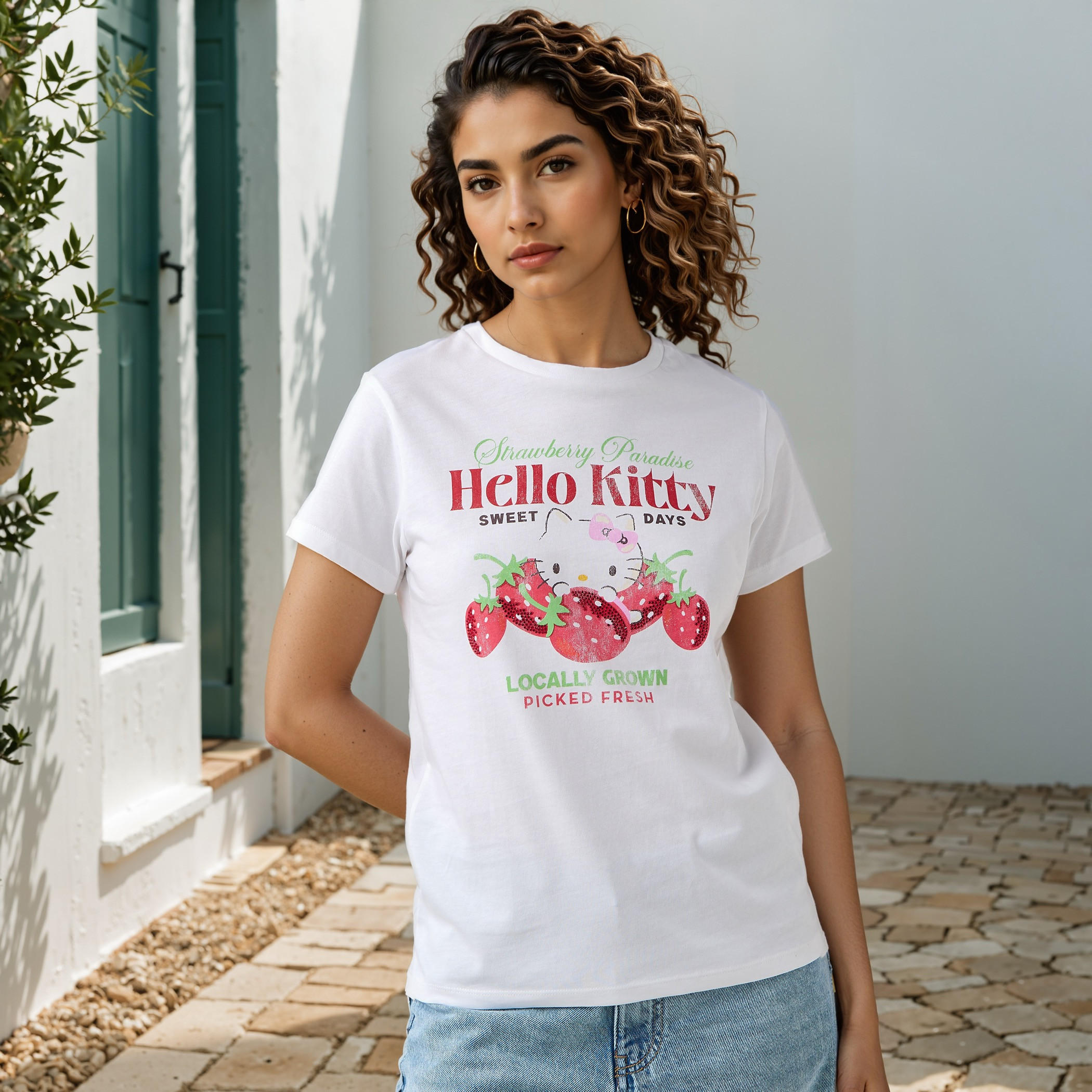 تيشيرت بياقة ضيقة وطبعات-women-clothing-tshirts-image-1