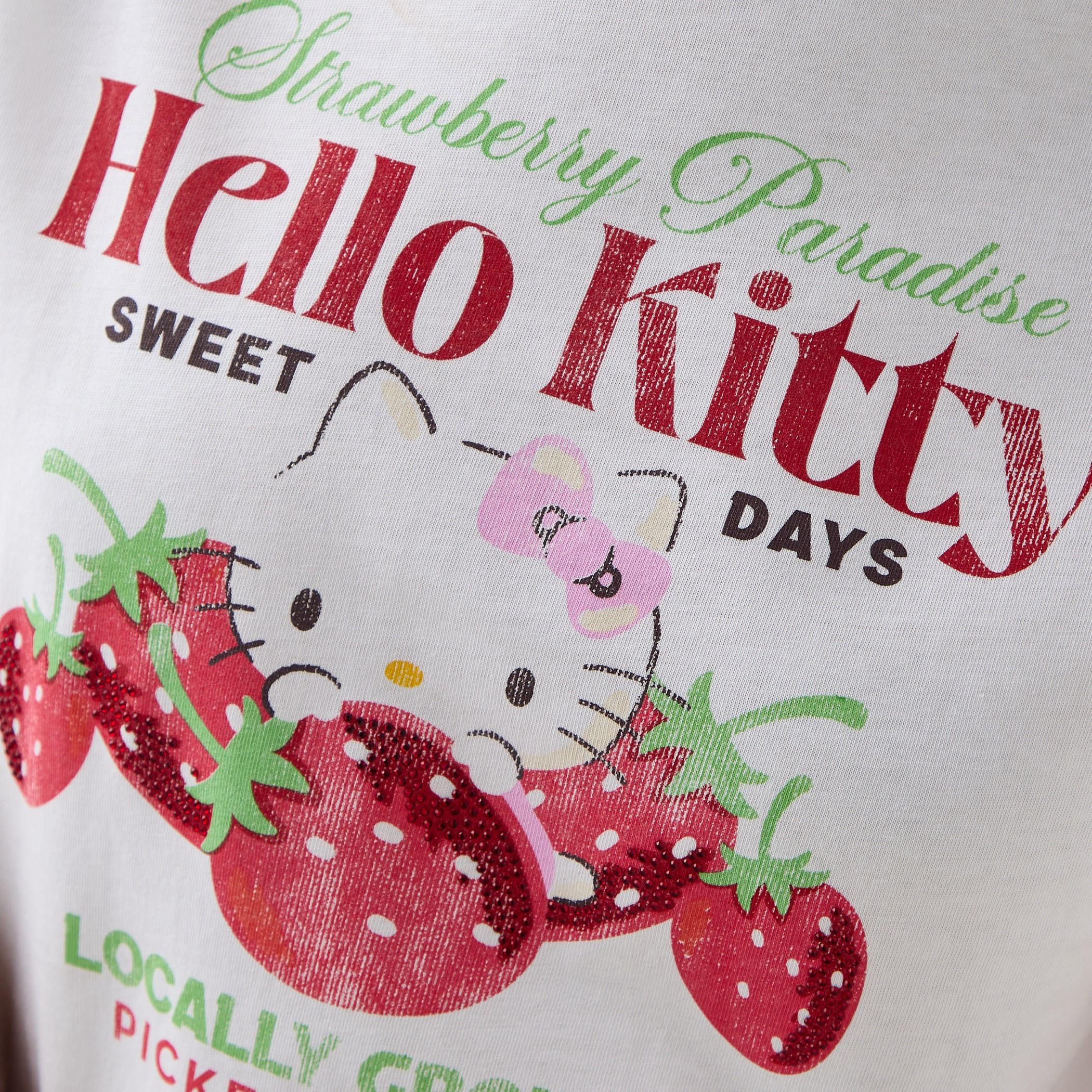 Hello Kitty Print Crew Neck T-shirt-women-clothing-tshirts-image-5