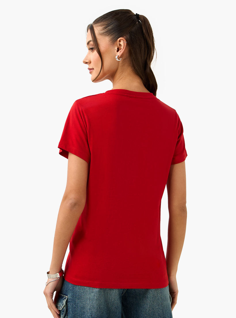 Harvard University Varsity Print T-shirt-women-clothing-tshirts-image-3