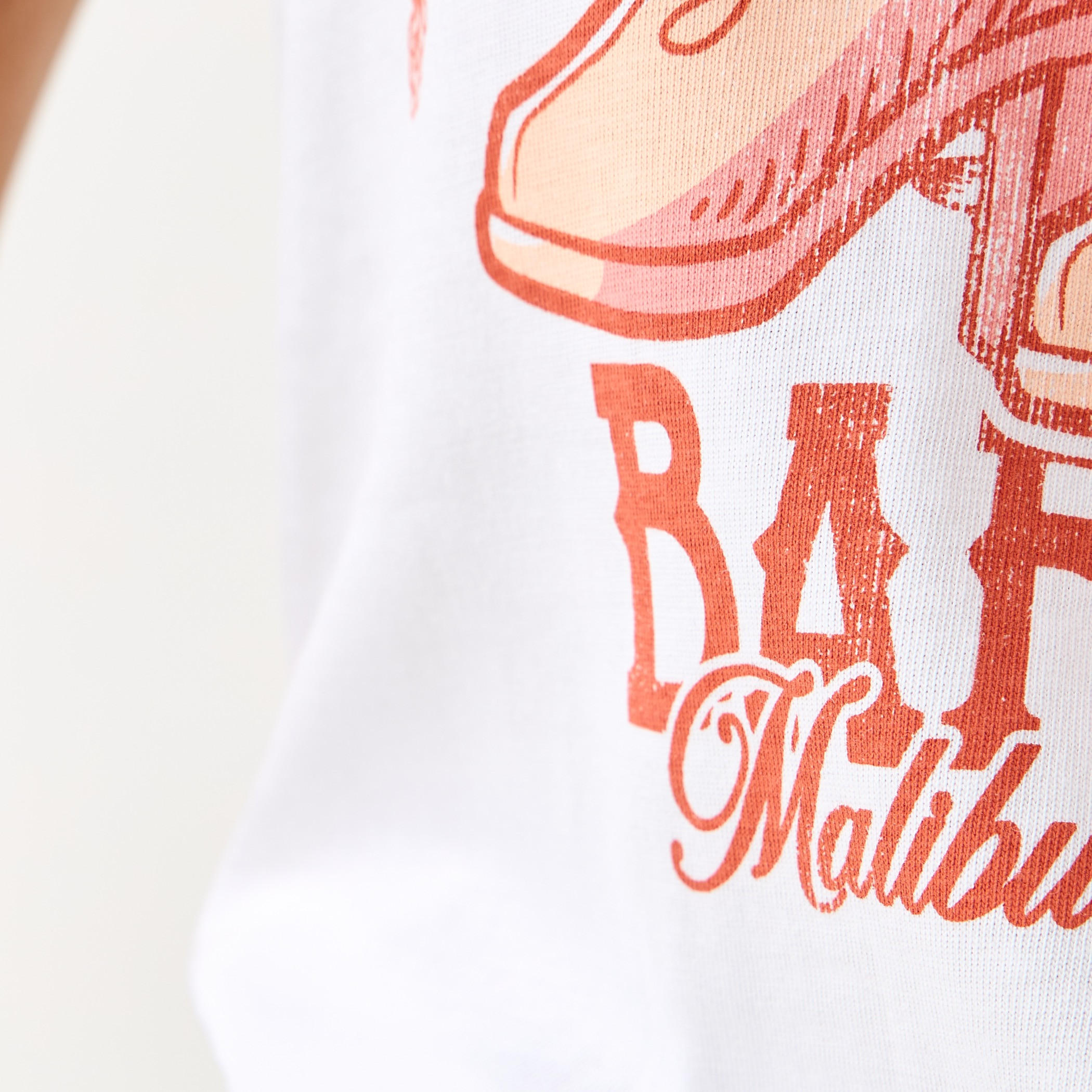 Barbie Print Cropped Crew Neck T-shirt-women-clothing-tshirts-image-5