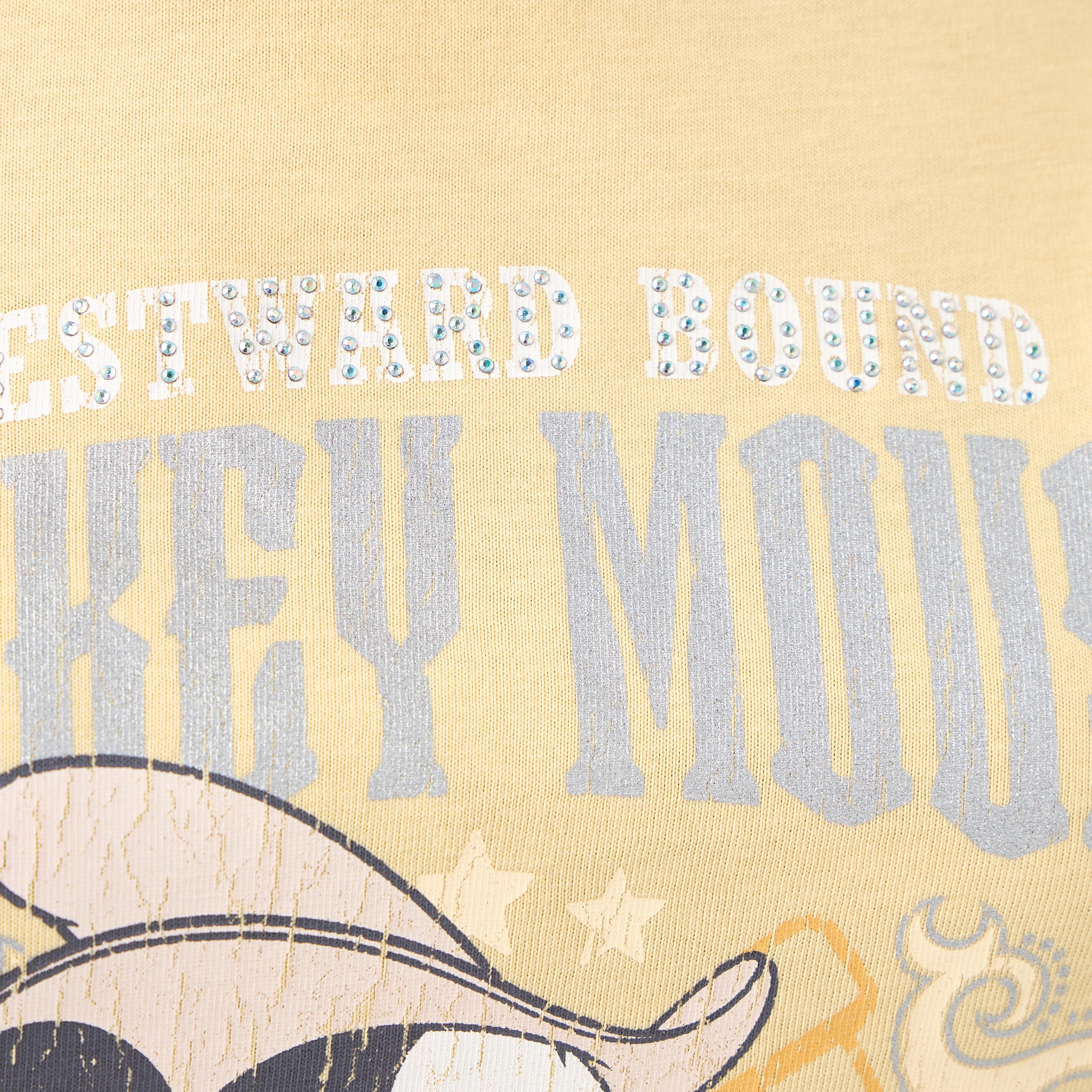 Mickey Mouse Print Crew Neck T-shirt-women-clothing-tshirts-image-5
