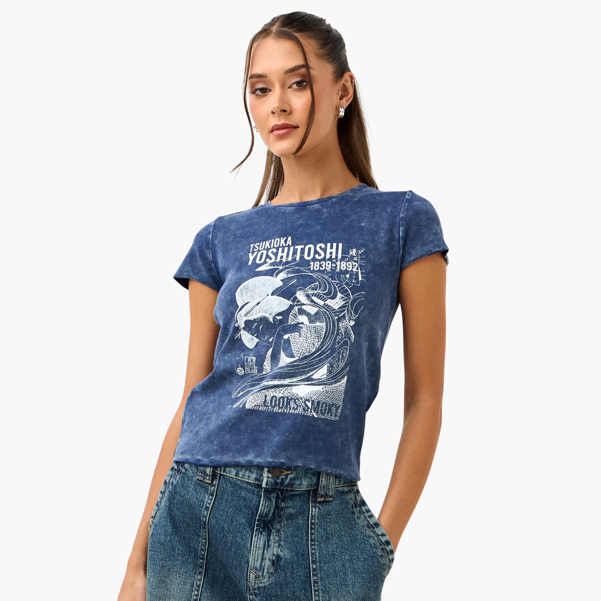 Tsukioka Yoshitoshi Print T-shirt-women-clothing-tshirts-image-1