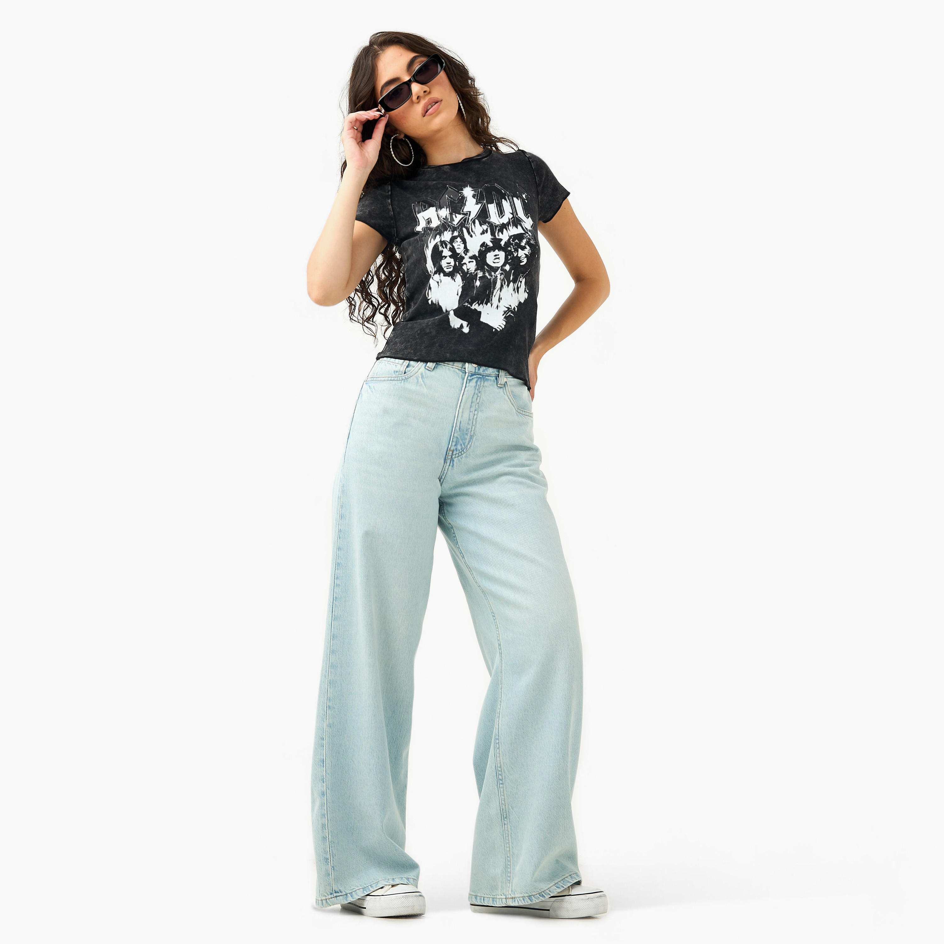 AC/DC Graphic Print T-shirt-women-clothing-tshirts-image-2