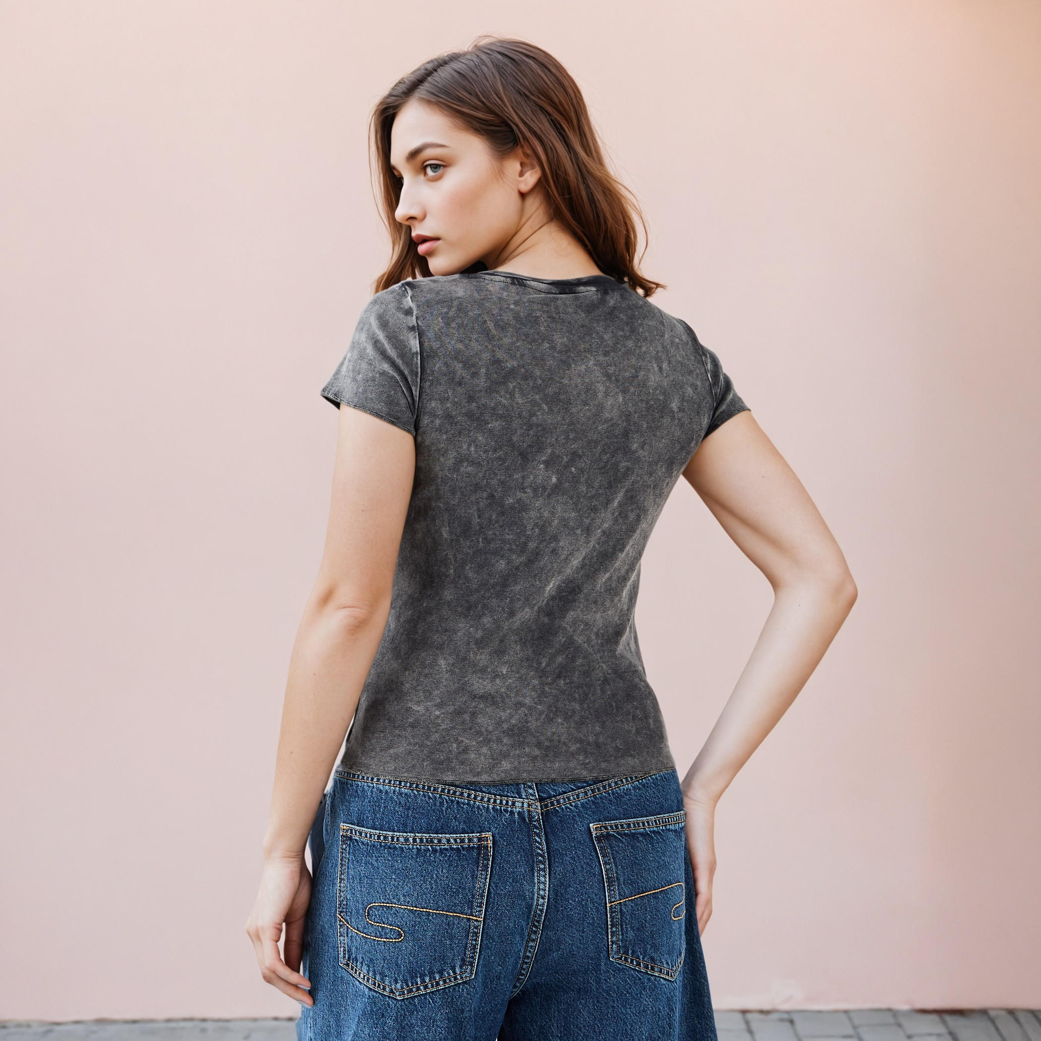 Metallica Acid Wash Print T-shirt with Round Neck-women-clothing-tshirts-image-3