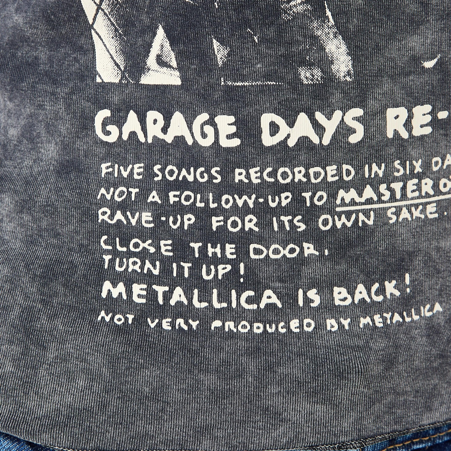 Metallica Acid Wash Print T-shirt with Round Neck-women-clothing-tshirts-image-5