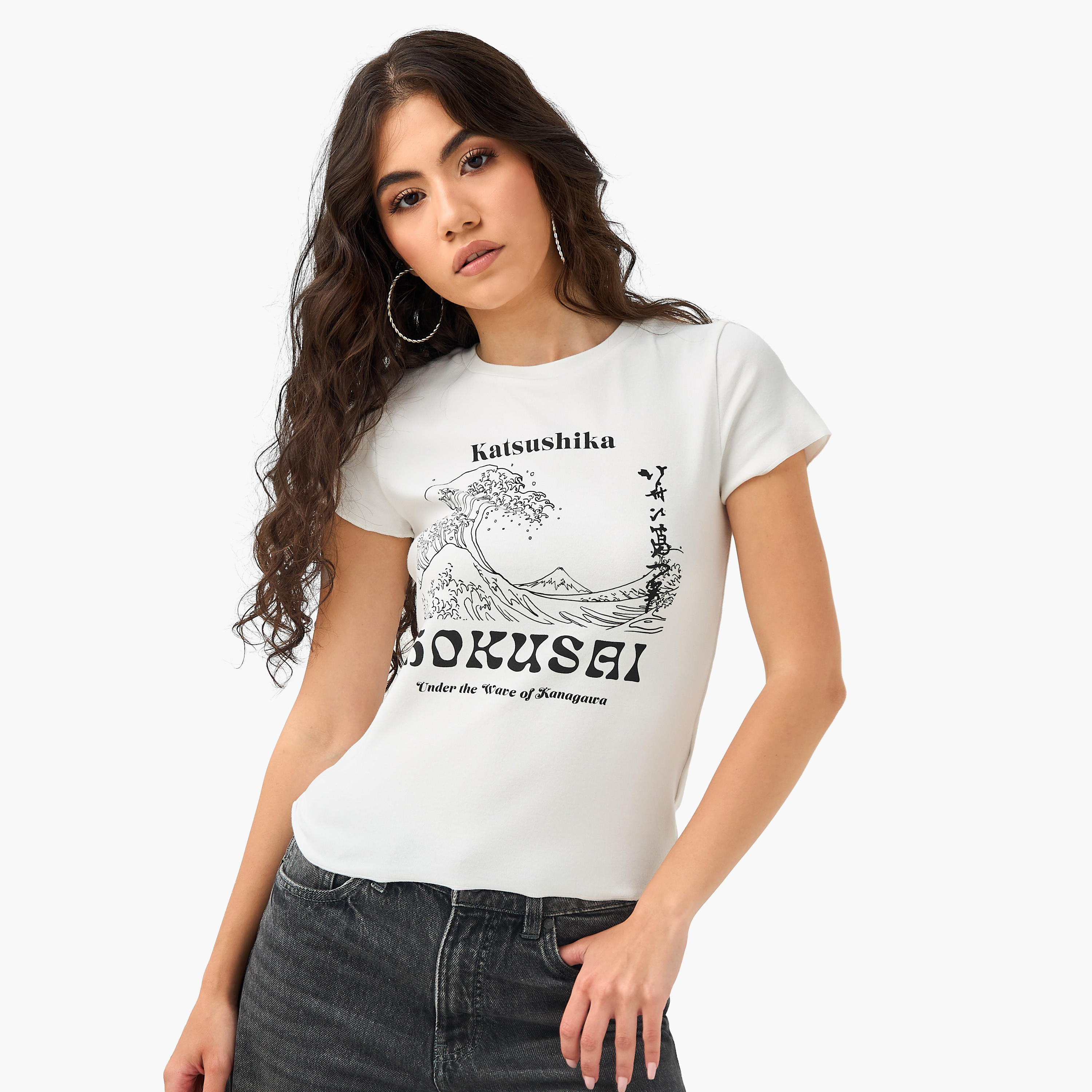 Katsushika Hokusai Print T-shirt-women-clothing-tshirts-image-1
