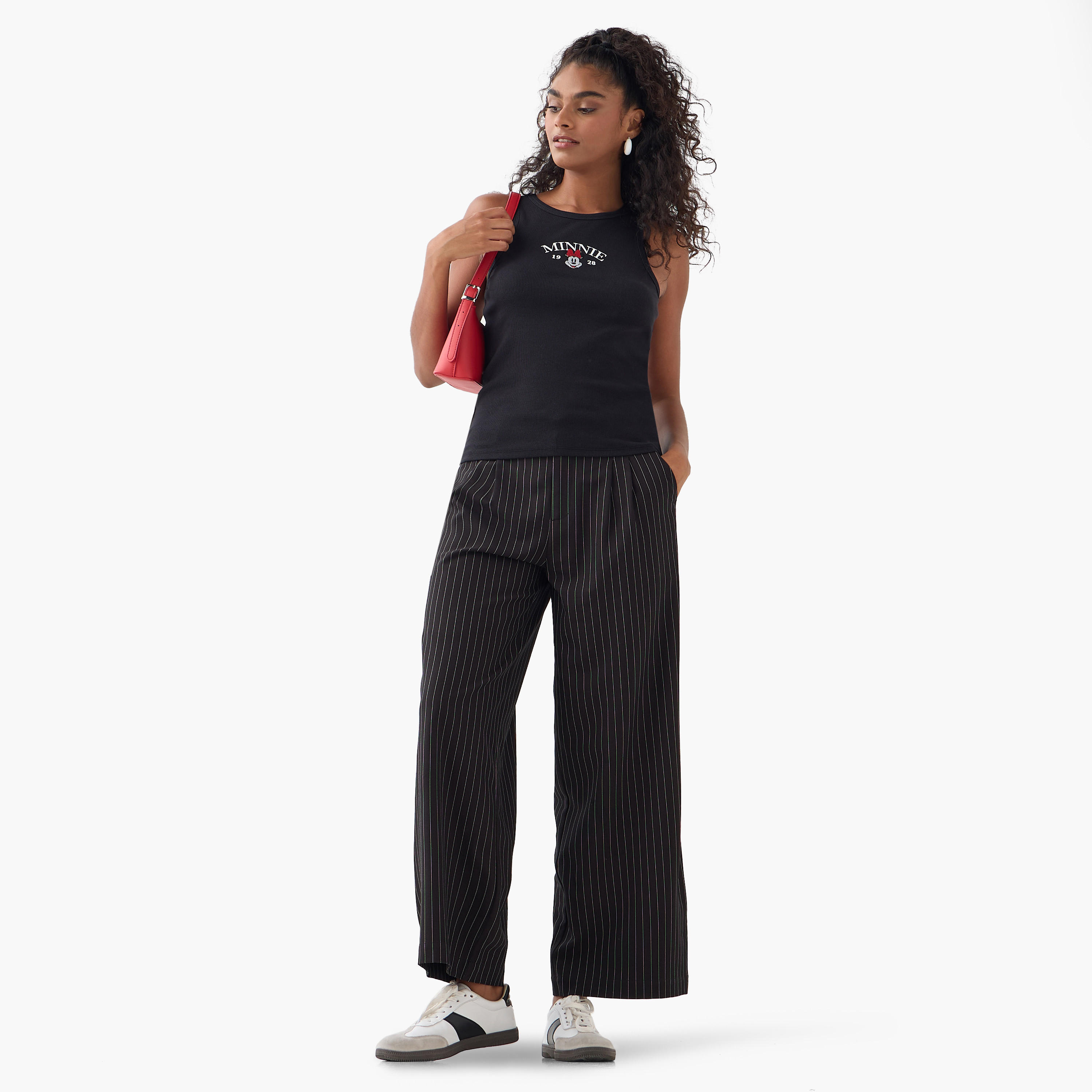 Minnie Mouse Embroidered Ribbed Tank Top-women-clothing-tshirts-image-2