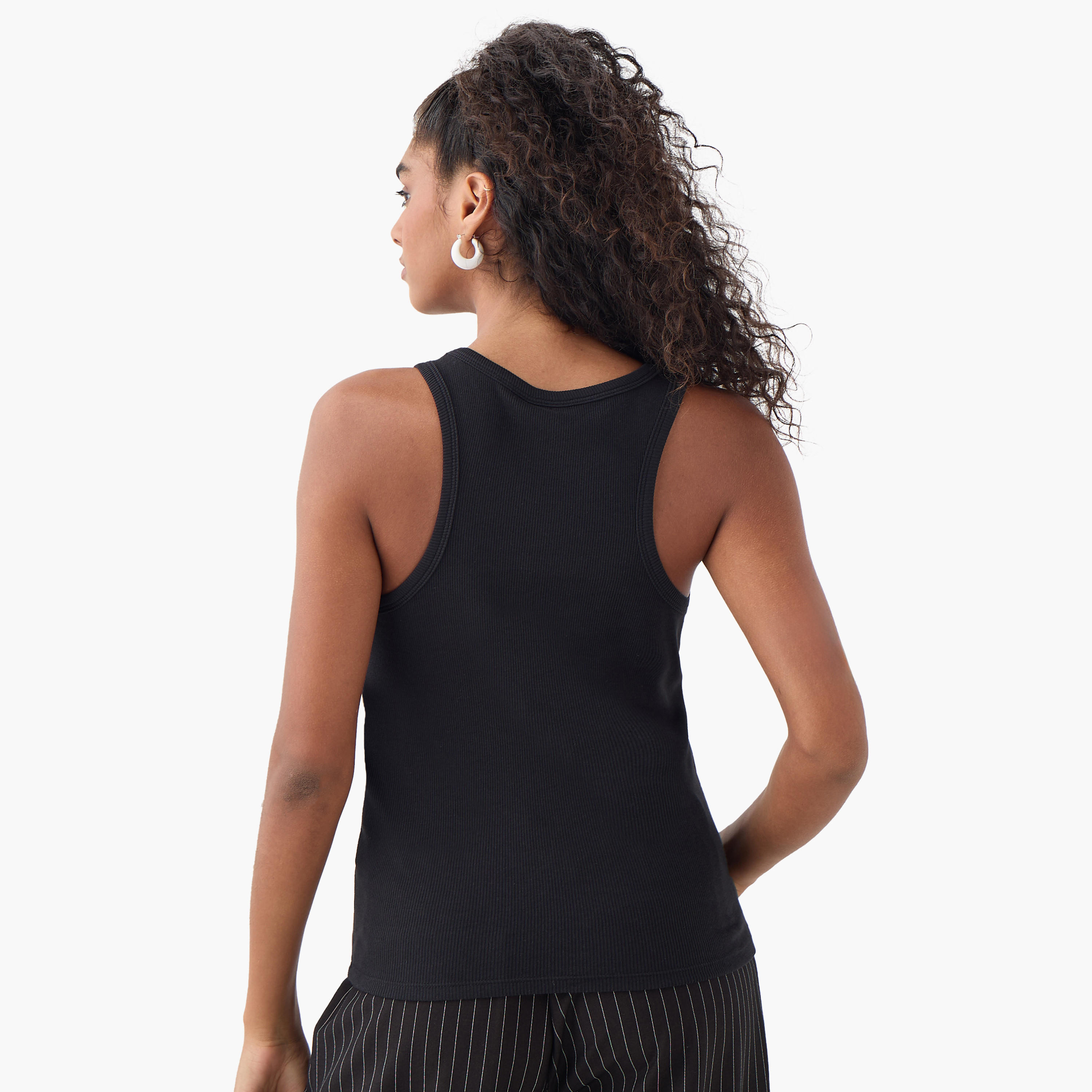 Minnie Mouse Embroidered Ribbed Tank Top-women-clothing-tshirts-image-3