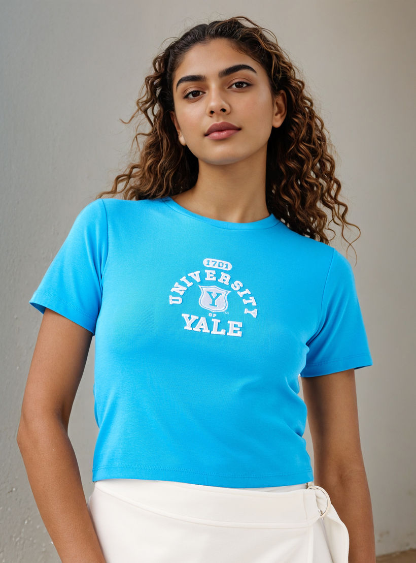 Yale University Cropped T-shirt-women-clothing-tshirts-image-1