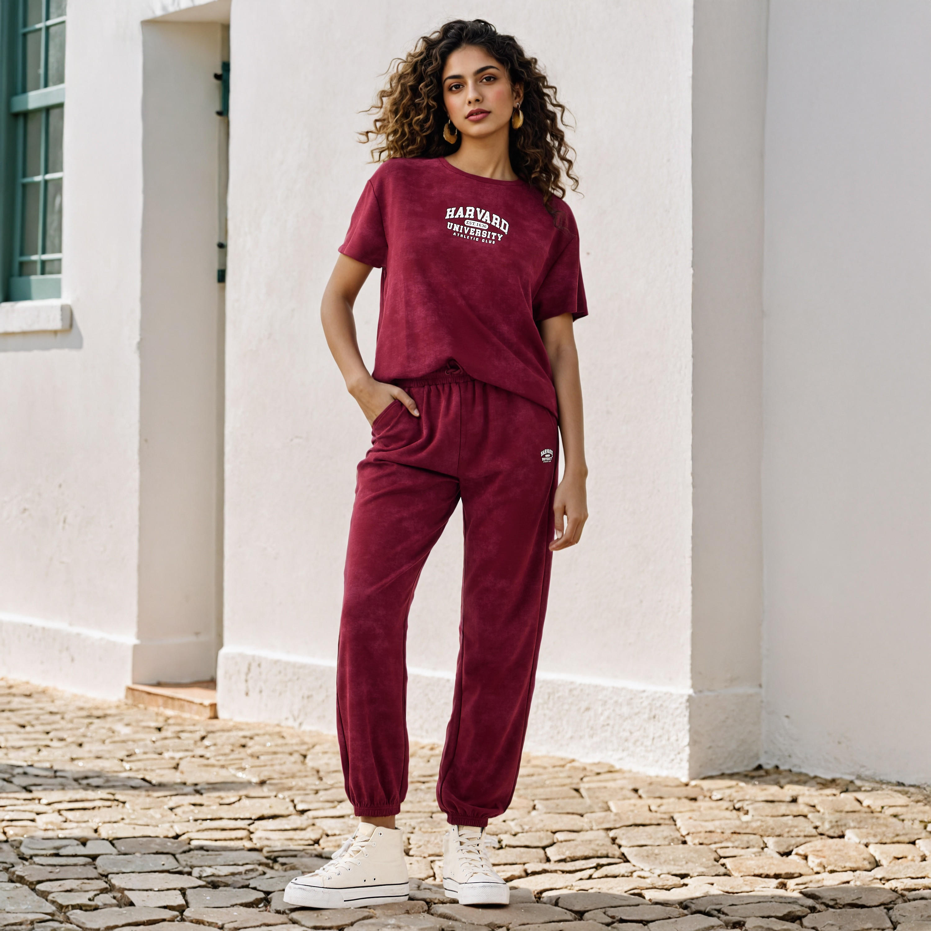 Harvard University Embroidered Flexi Waist Joggers-women-clothing-bottoms-joggers-image-2