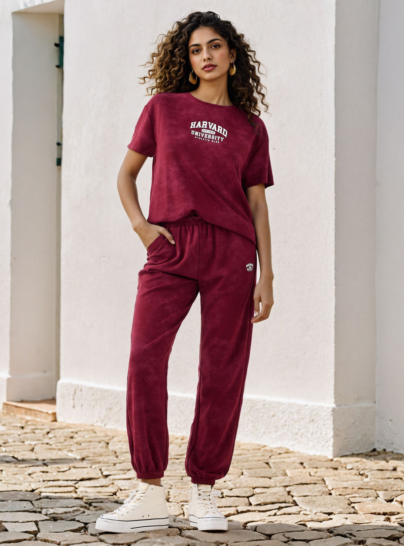 Harvard University Embroidered Flexi Waist Joggers-women-clothing-bottoms-joggers-image-2