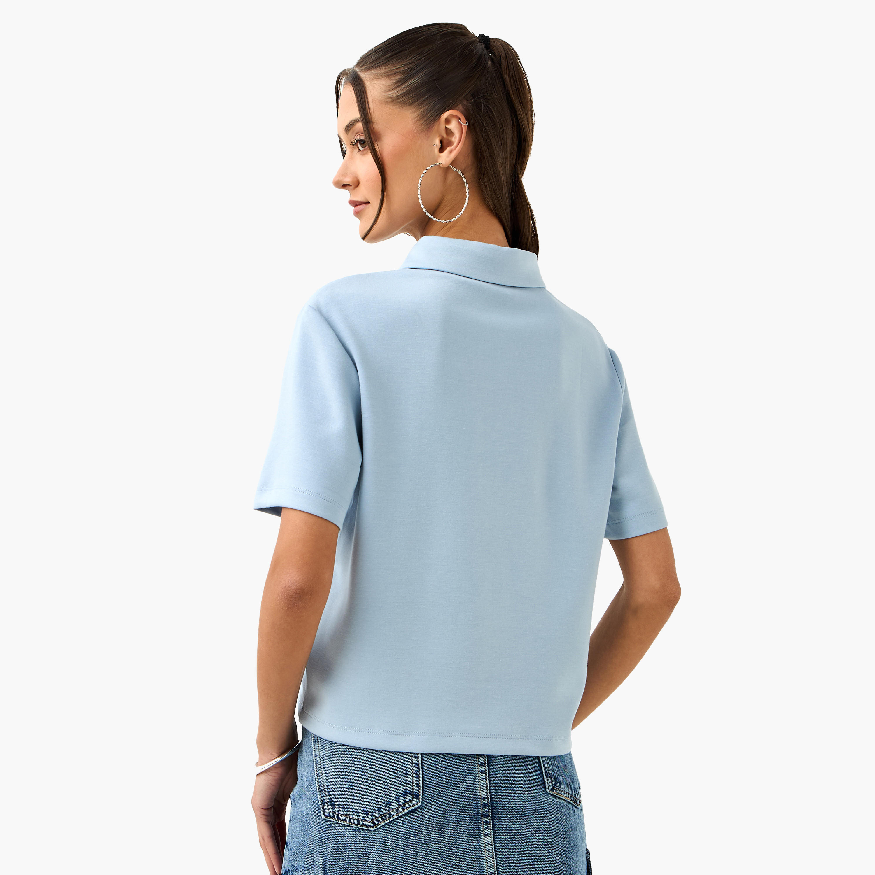 Minnie Mouse Print Polo T-shirt-women-clothing-tshirts-image-3
