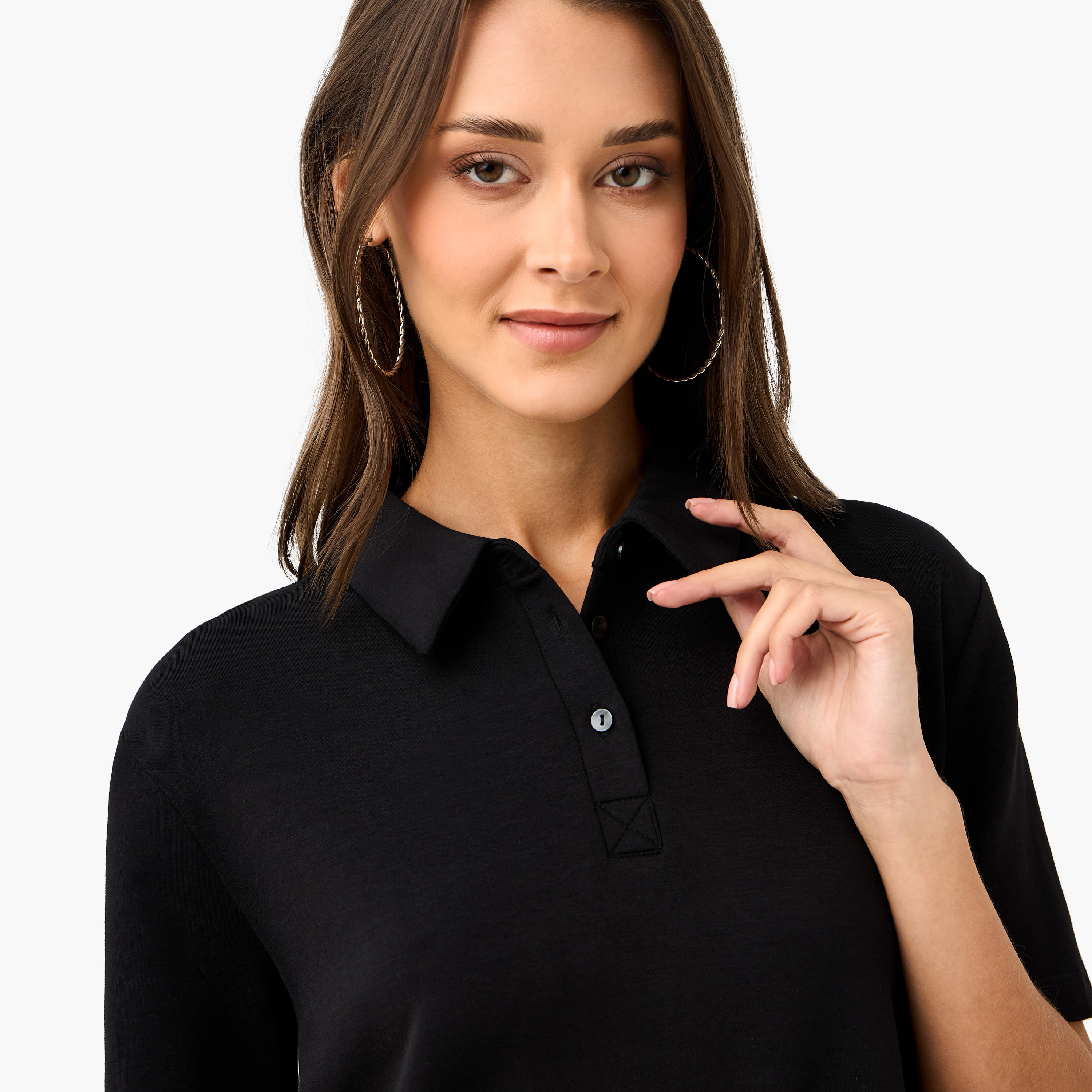 Tom and Jerry Print Polo T-shirt-women-clothing-tshirts-image-4
