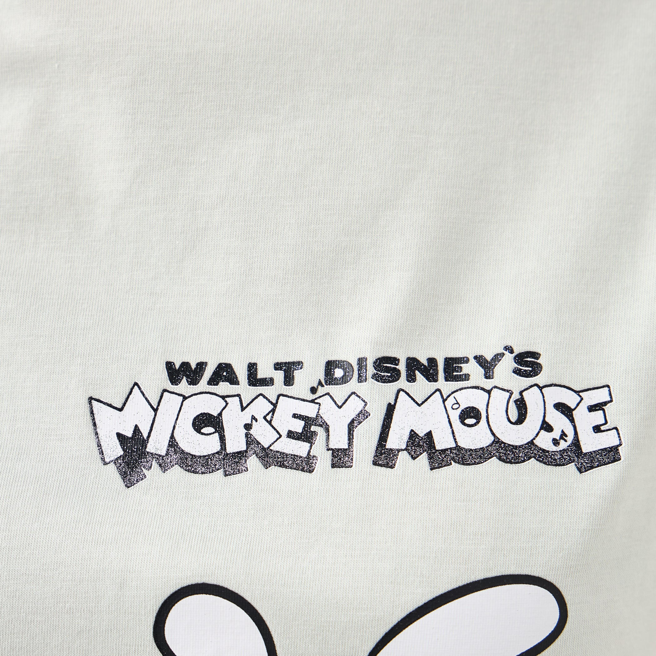 Mickey Mouse Print Cropped T-shirt with Crew Neck-women-clothing-tshirts-image-5