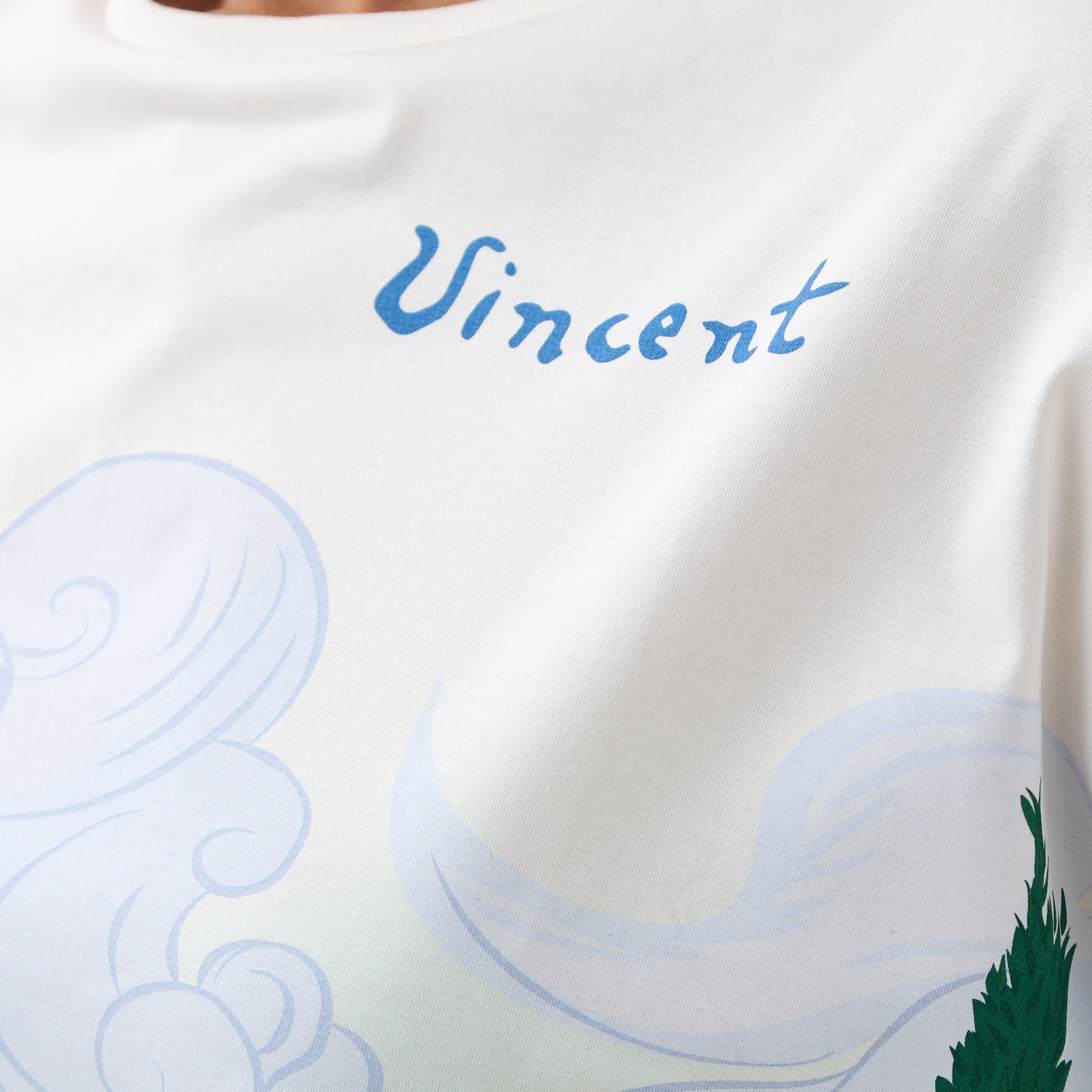 تيشيرت قصير بطبعات فينسنت وأكمام ممتدة-women-clothing-tshirts-image-1
