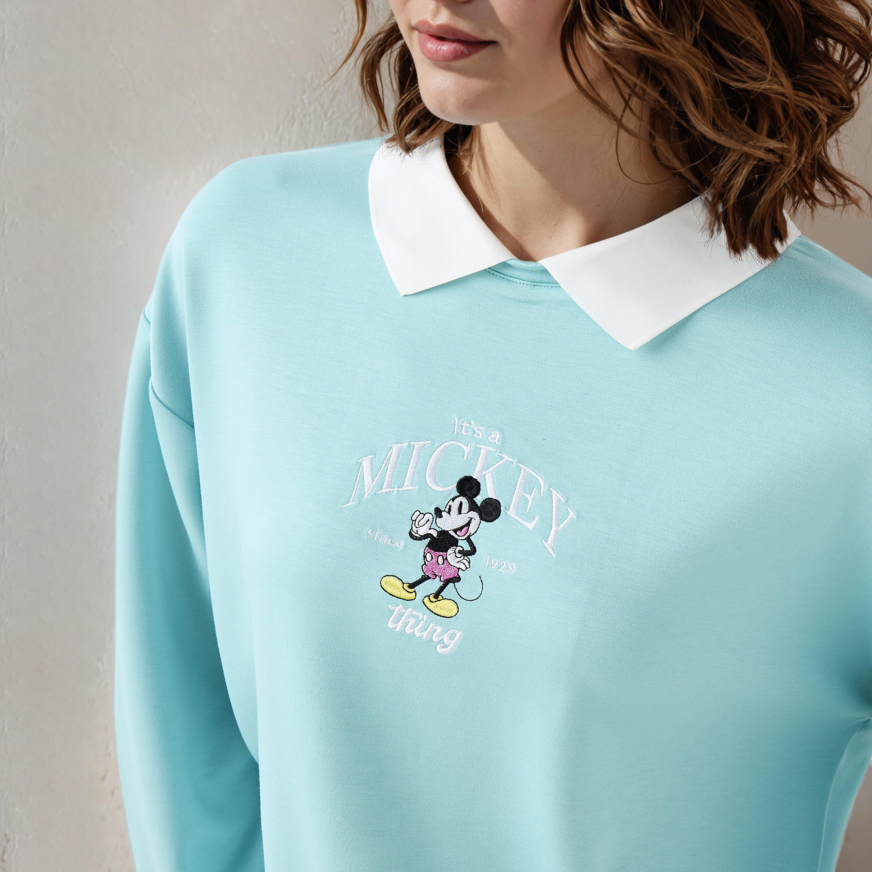 سويت شيرت بياقة وتطريز ميكي ماوس-women-winterwear-hoodiesandsweatshirts-sweatshirts-image-2
