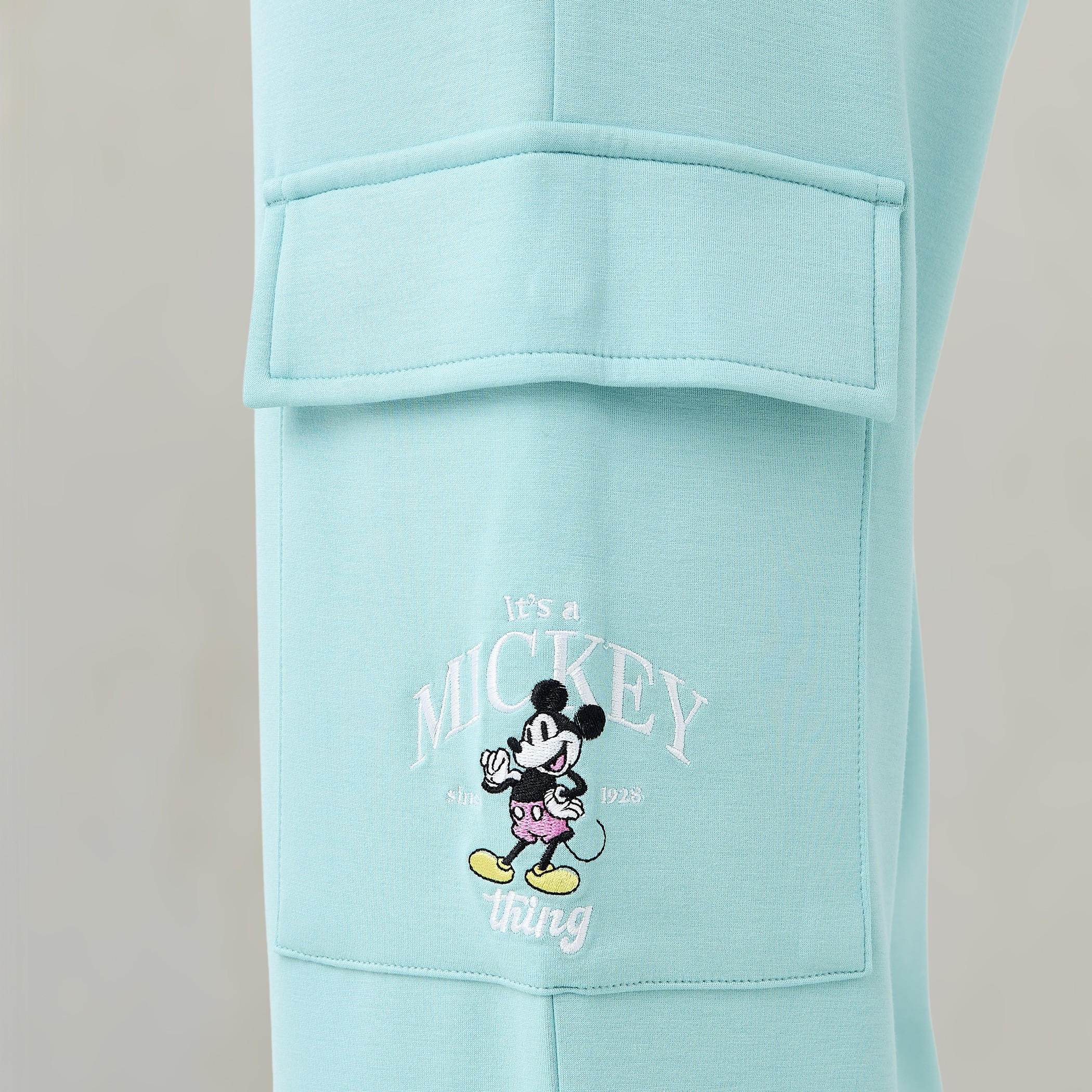 Mickey Mouse Embroidered Cargo Joggers with Drawstring Closure-women-clothing-bottoms-joggers-image-5