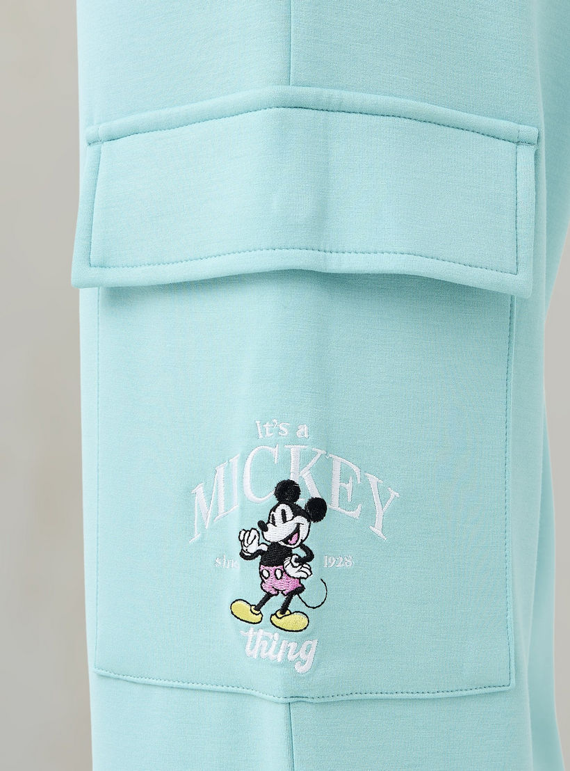 Mickey Mouse Embroidered Cargo Joggers with Drawstring Closure-women-clothing-bottoms-joggers-image-5