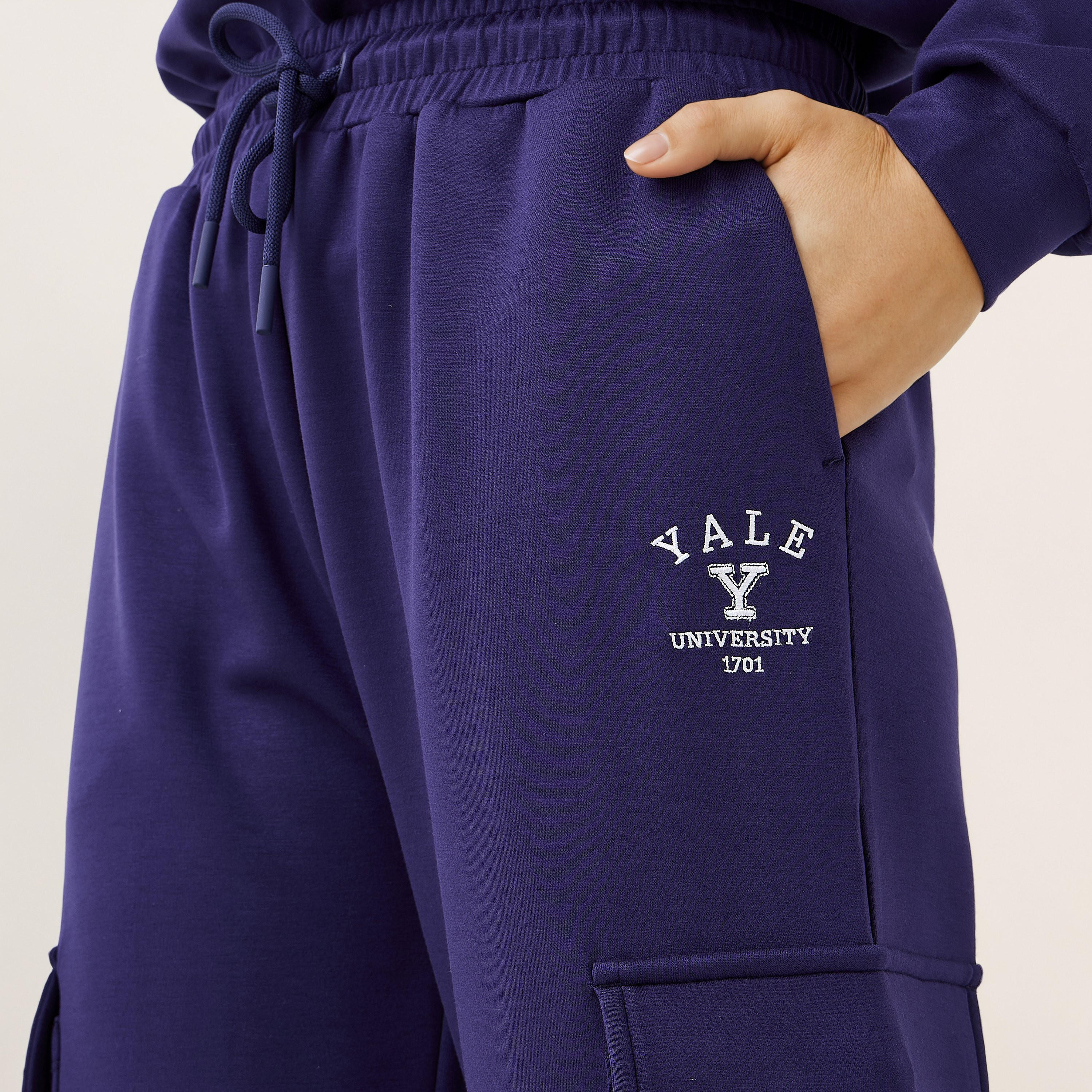 بنطلون كارجو رياضي بحزام خصر وطبعات-women-clothing-bottoms-joggers-image-2