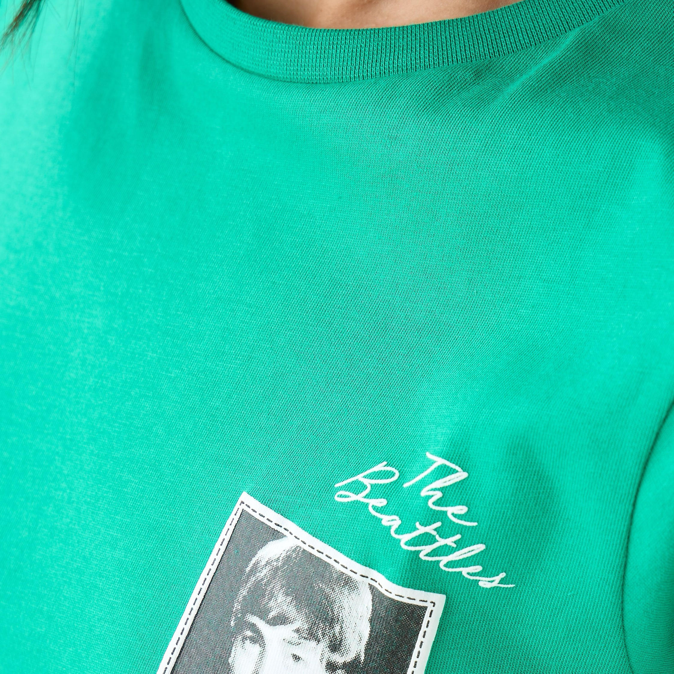 Beatles Graphic Print T-shirt-women-clothing-tshirts-image-5